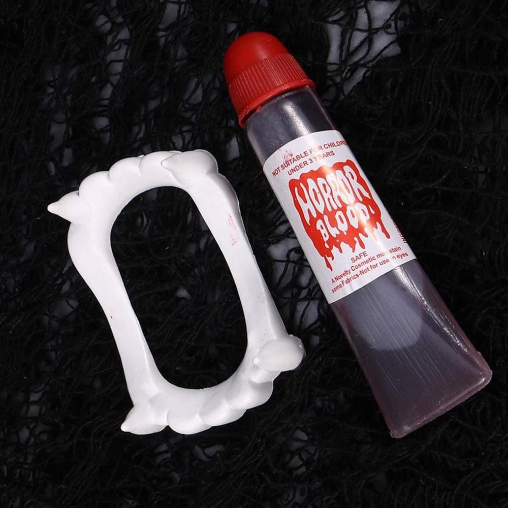 Dracula Dişi ve Yapay Kan Seti Hallooween Aksesuarları Vampir Dişi ve Yapay Kan Seti - KostümPartim®