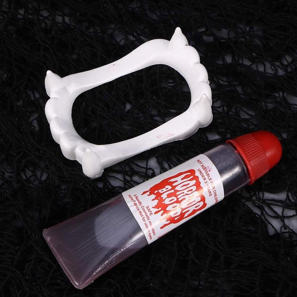 Dracula Dişi ve Yapay Kan Seti Hallooween Aksesuarları Vampir Dişi ve Yapay Kan Seti - KostümPartim®