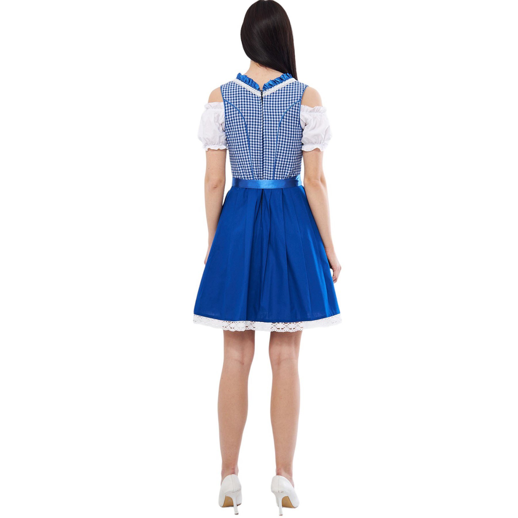 Ekose Bebe Mavisi Dirndl Elbise Kadın Bavyera Oktoberfest Kıyafeti 011 Kadın Elbiseleri KostümPartim® | Ekose Bebe Mavisi Dirndl Elbise 011 | Kadın Bavyera Oktoberfest Kostümü | Alman Trachten Kıyafeti