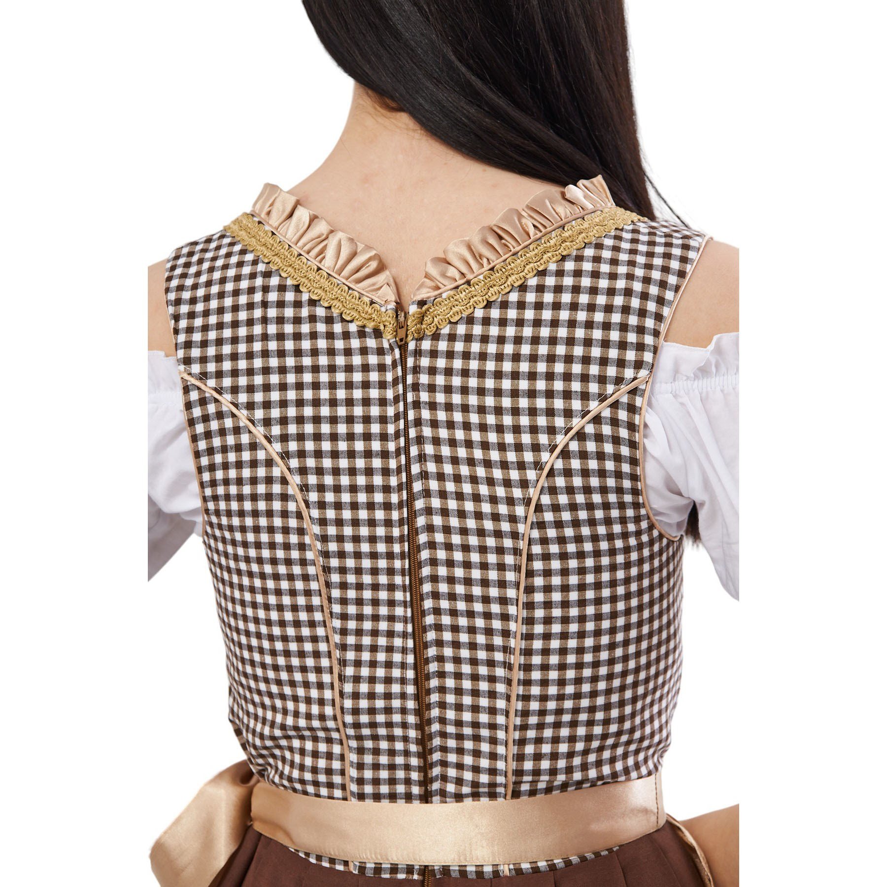 Ekose Şampanya Dirndl Elbise Kadın Bavyera Oktoberfest Kıyafeti 011 Kadın Elbiseleri KostümPartim® | Ekose Şampanya Dirndl Elbise 011 | Kadın Bavyera Oktoberfest Kostümü | Alman Trachten Kıyafeti