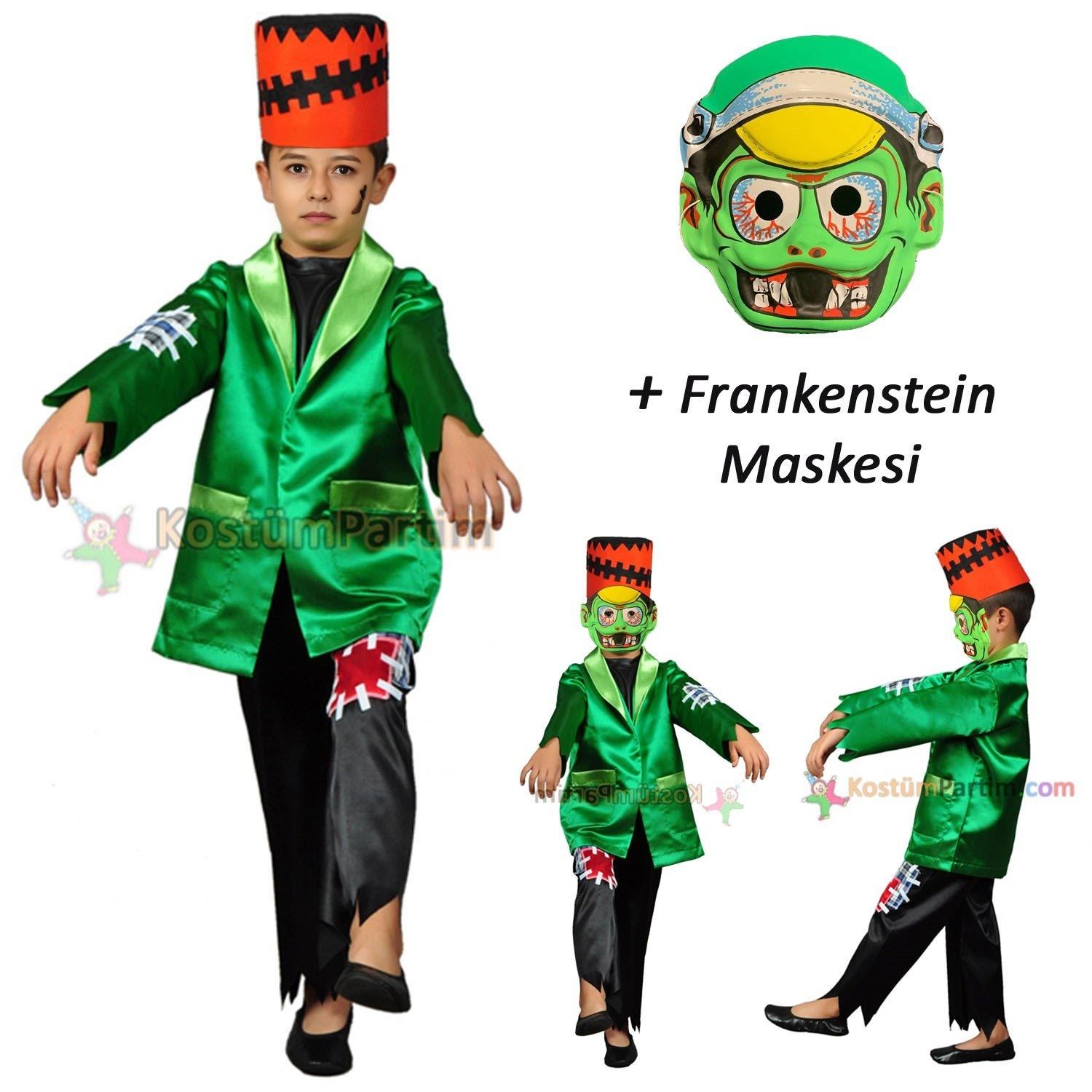 Frankenstein Kostümü Çocuk Kıyafeti 7-8Yaş Cadılar Bayramı Kostümleri Frankenstein Kostümü, Çocuk Frankeştayn Kıyafeti 7-8Yaş - KostümPartim®