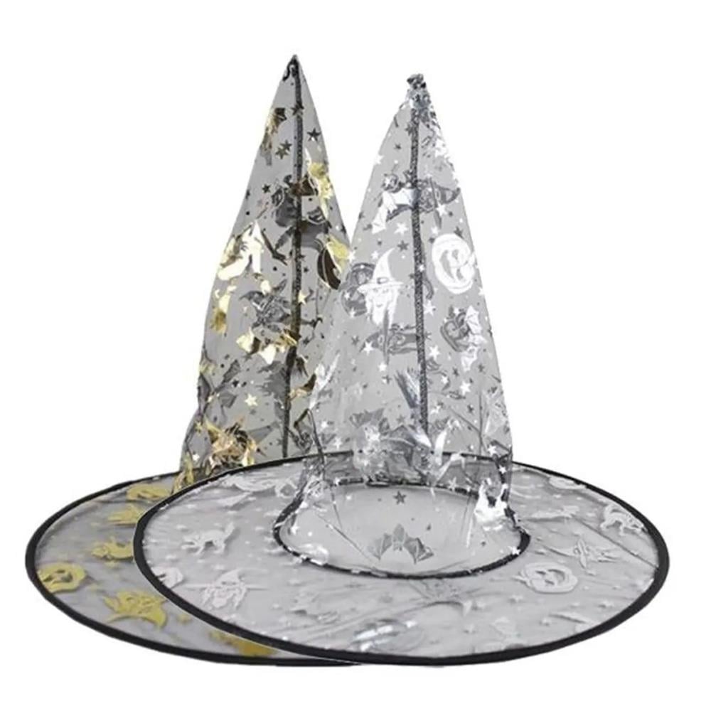 Halloween Desenli Cadı Şapkası Çift Taraflı Şapkalar Halloween Desenli Cadı Şapkası Çift Taraflı - KostümPartim®