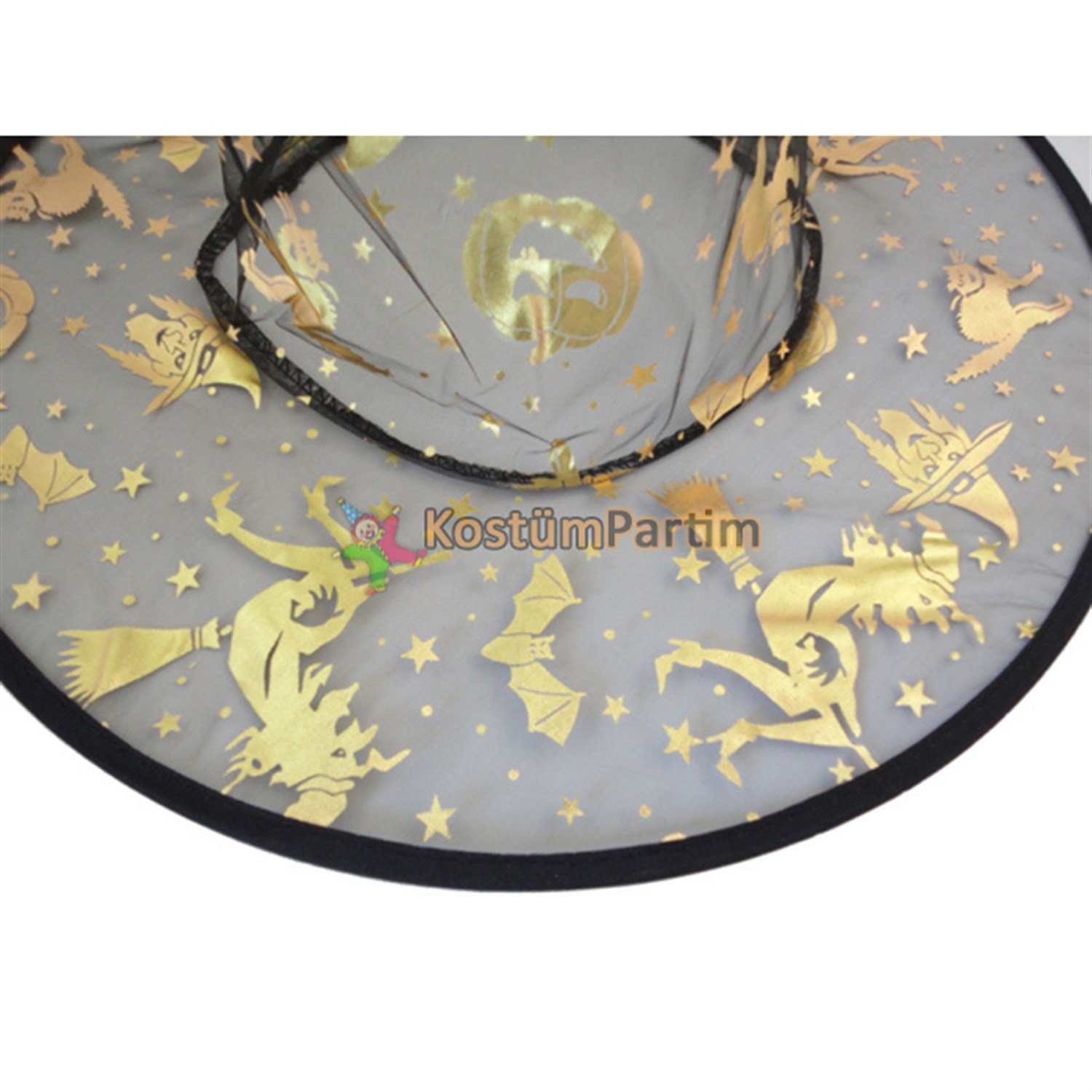 Halloween Desenli Cadı Şapkası Çift TaraflıŞapkalar