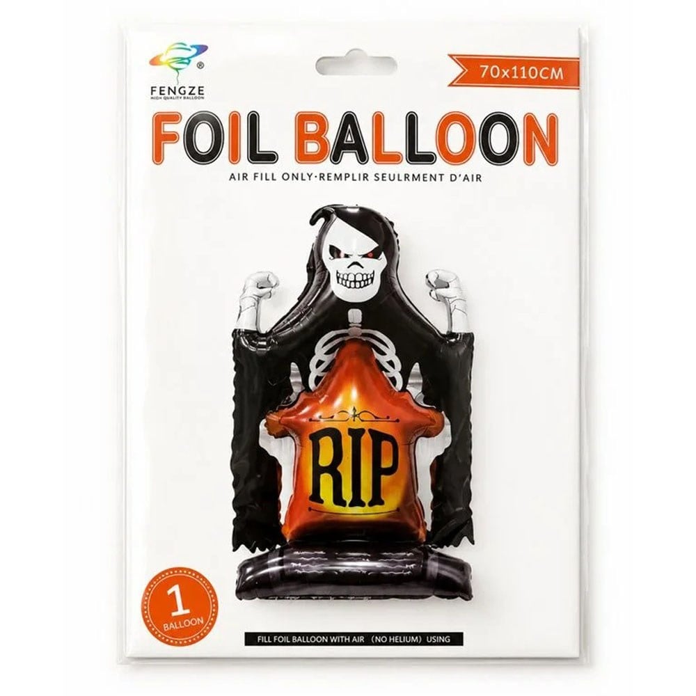 Halloween Folyo Balon Azrail Mezartaşı 122x76cm Halloween Dekorasyon Halloween Folyo Balon Azrail Mezartaşı 122x76cm - KostümPartim®