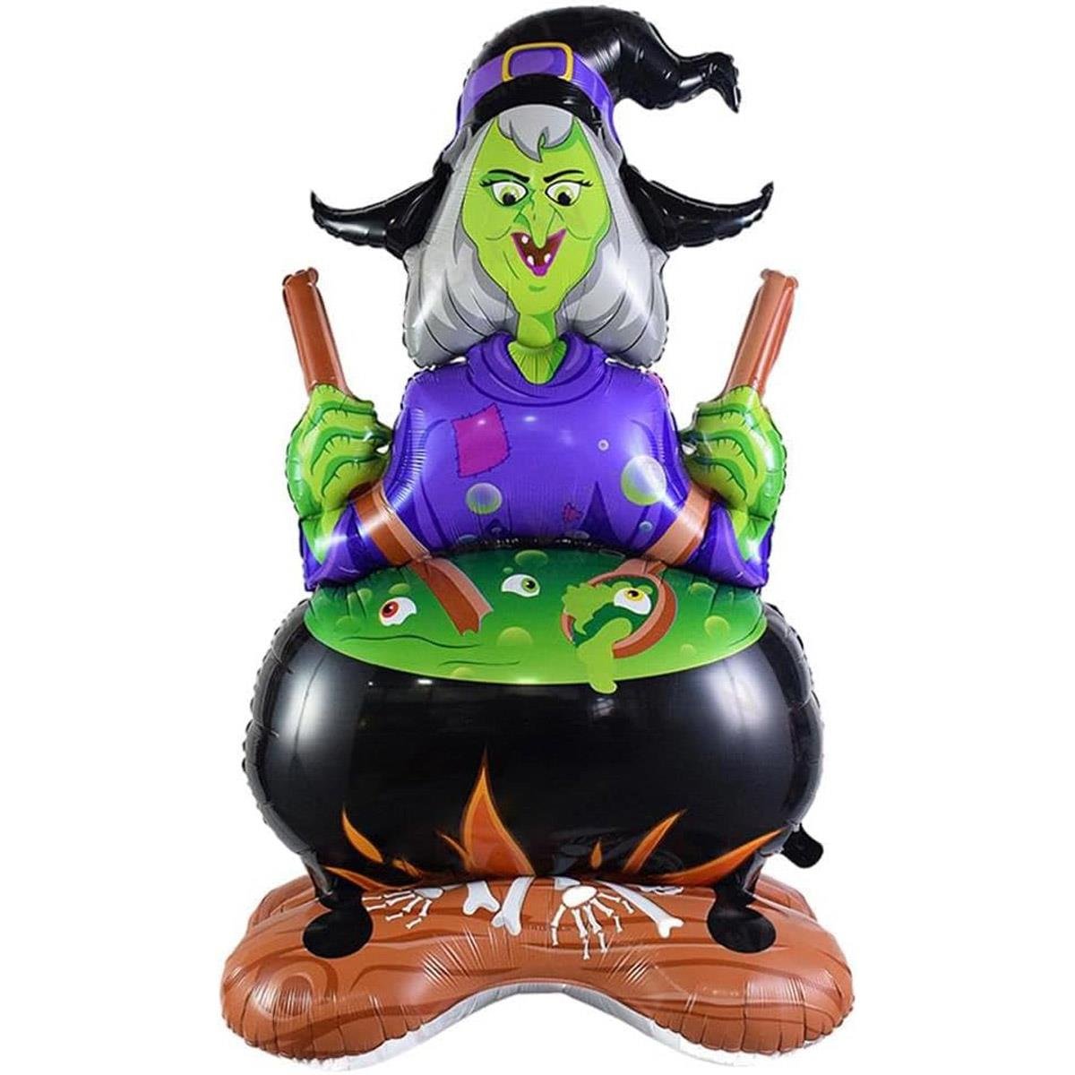 Halloween Folyo Balon Cadı Kazanı 113x67cm Halloween Dekorasyon Halloween Folyo Balon Cadı Kazanı 113x67cm - KostümPartim®