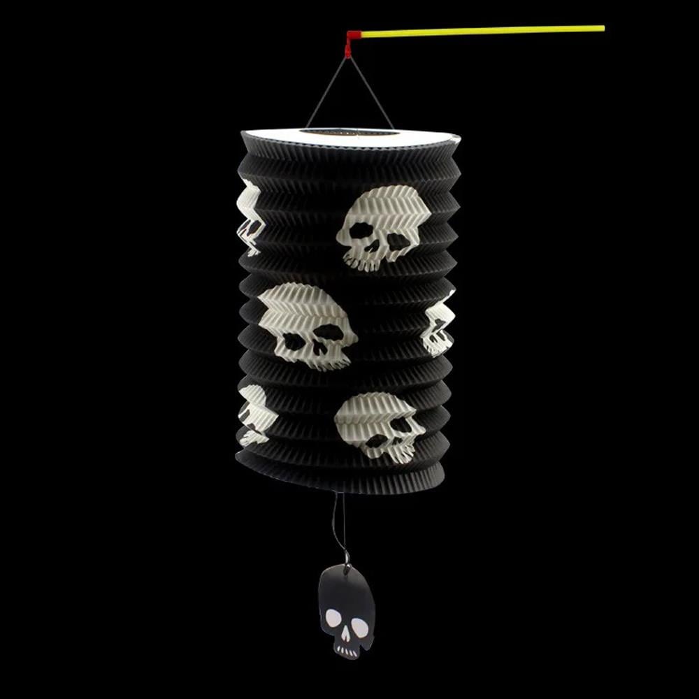 Halloween Kağıt Fener Asma Süs Siyah İskelet Halloween Dekorasyon Halloween Kağıt Fener Asma Süs İskelet - KostümPartim®