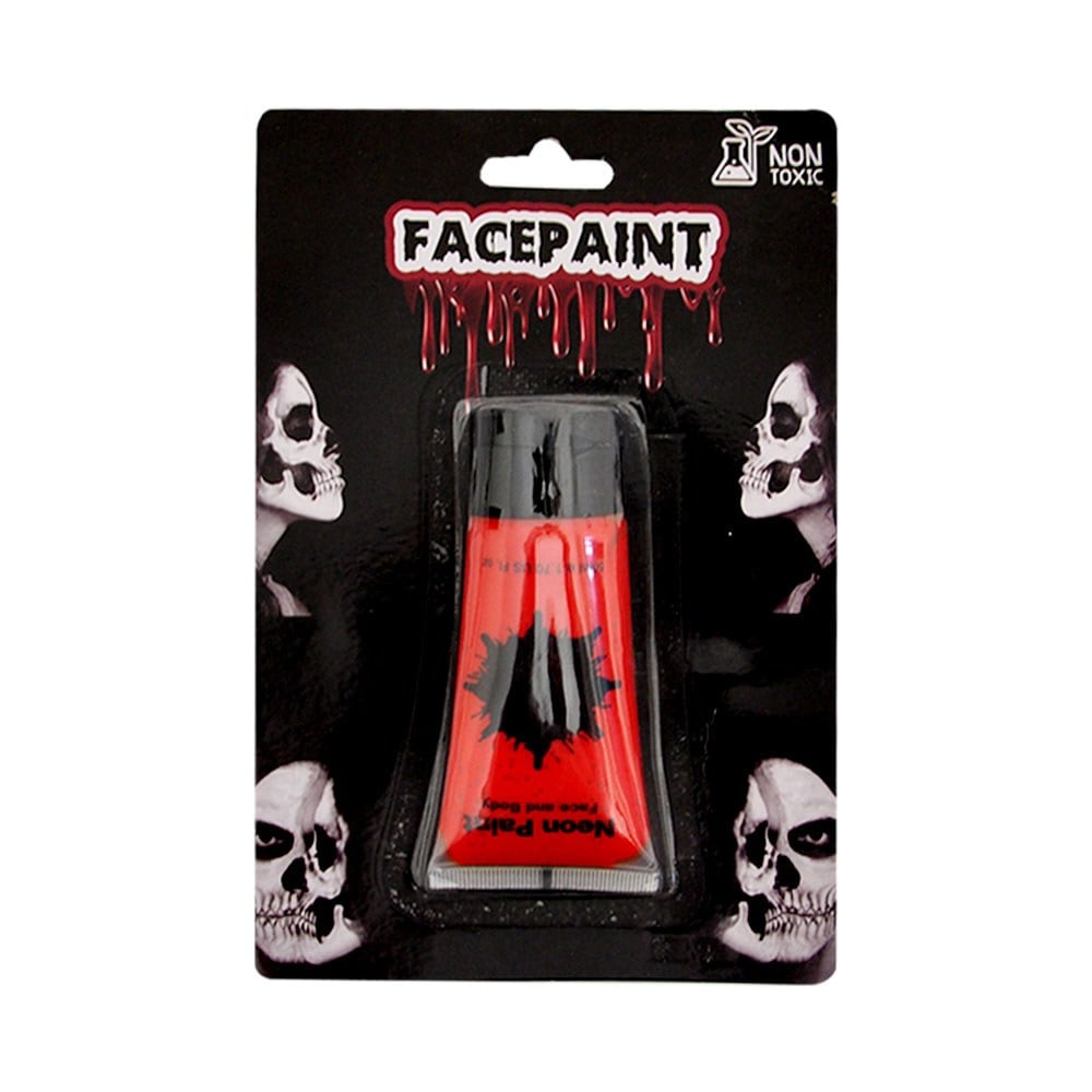 Halloween Kırmızı Neon Yüz ve Vücut Boyası 50 ml Hallooween Aksesuarları KostümPartim® | Halloween Kırmızı Neon Yüz ve Vücut Boyası 50 ml | Korku Makyajı Face Paint