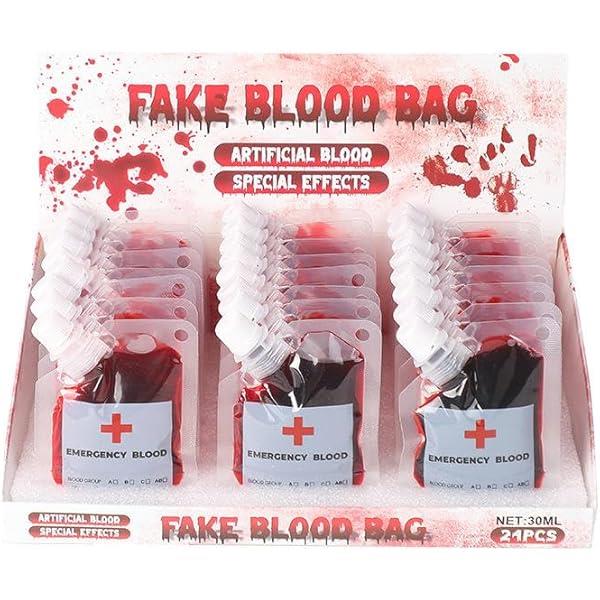 Halloween Mini Yapay Kan Torbası 30ml (dolu) Aksesuar Setleri KostümPartim® Halloween Mini Yapay Kan Torbası 30ml – Gerçekçi Dekor Kan Efekti