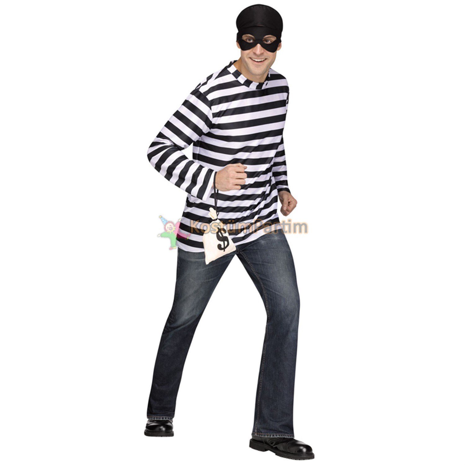 Hırsız Kostümü YetişkinErkek KostümleriKostümPartim ★ Hırsız Kostümü Yetişkin / Yetişkin Kostümleri