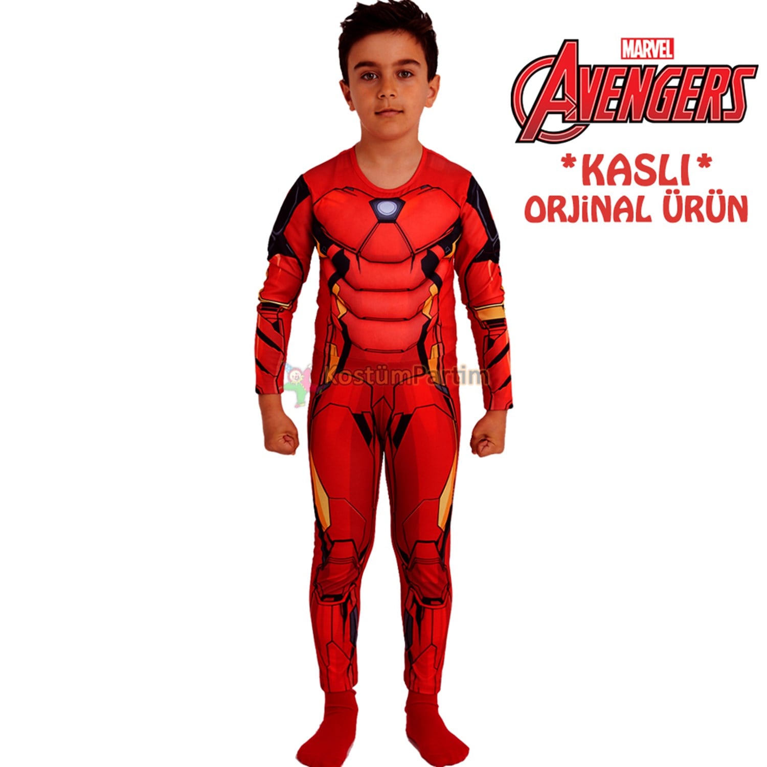 Ironman Kostümü Kaslı Avangers Demir Adam Kıyafeti Marvel Avangers Kostümleri KostümPartim ★ IronMan Kostümü Kaslı Demir Adam Kıyafeti / Karakter Kostümleri