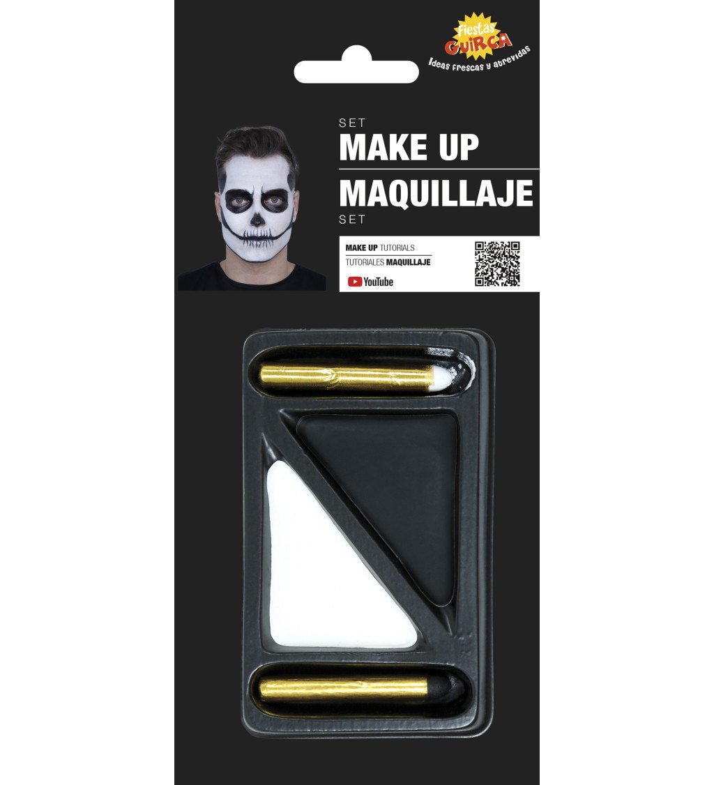 İskelet Makyaj Seti Halloween Kostüm ve Yüz Boyama Seti Hallooween Aksesuarları KostümPartim® | İskelet Makyaj Seti | Halloween Kuru Kafa Yüz Boyama ve Kostüm Makyaj Seti