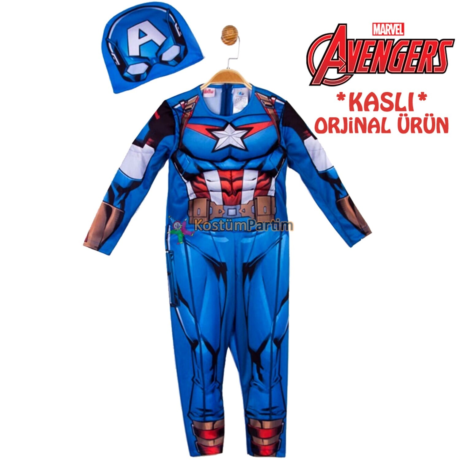 Kaptan Amerika Kostümü Kaslı, Avangers Captain America Kıyafeti Marvel Avangers Kostümleri KostümPartim ★ Avangers Kaslı Kaptan Amerika Kostümü / Karakter Kostümleri