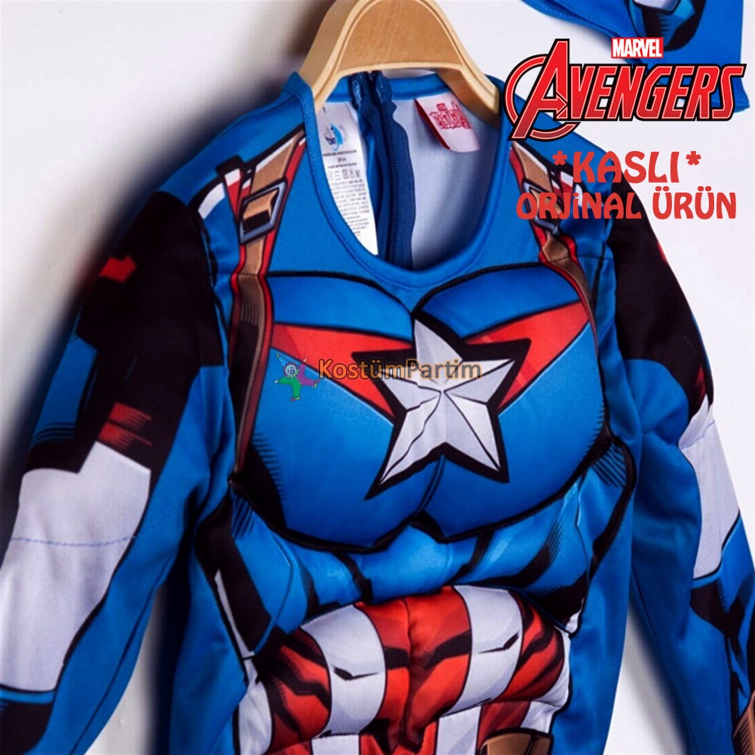 Kaptan Amerika Kostümü Kaslı, Avangers Captain America Kıyafeti Marvel Avangers Kostümleri KostümPartim ★ Avangers Kaslı Kaptan Amerika Kostümü / Karakter Kostümleri