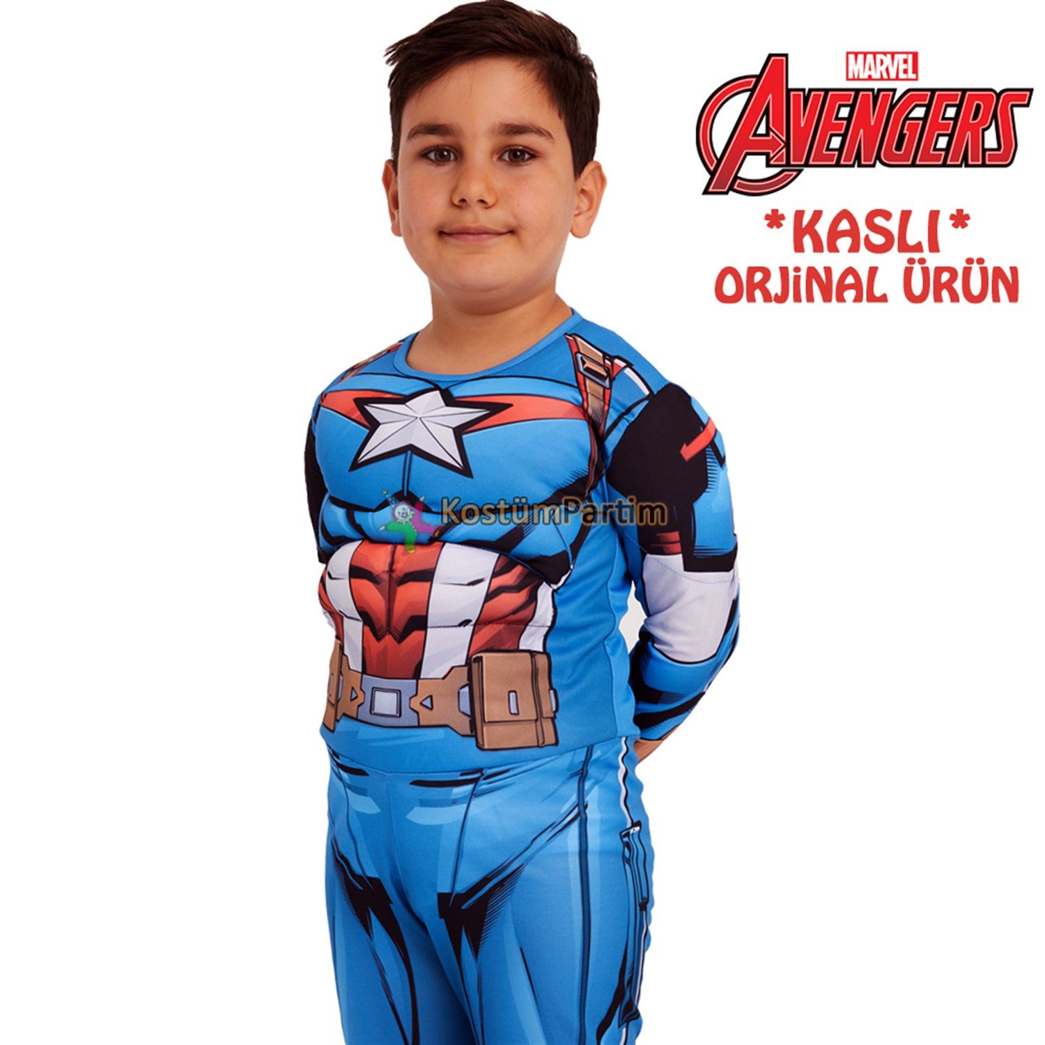 Kaptan Amerika Kostümü Kaslı, Avangers Captain America Kıyafeti Marvel Avangers Kostümleri KostümPartim ★ Avangers Kaslı Kaptan Amerika Kostümü / Karakter Kostümleri