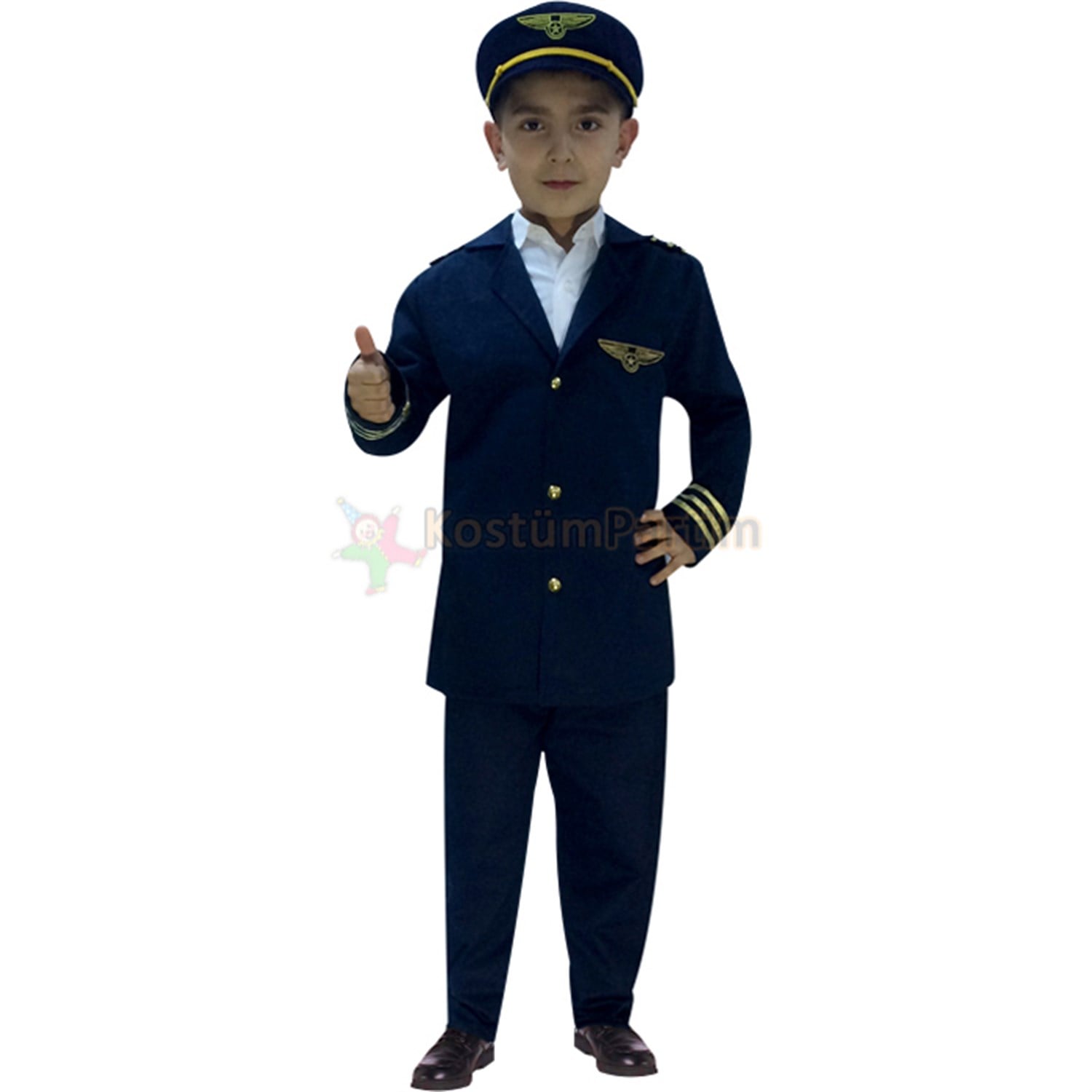 Kaptan Pilot Kostümü Çocuk KıyafetiMeslek Kostümleri