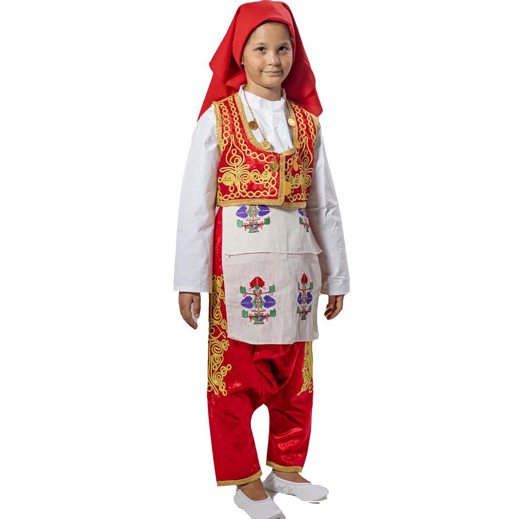 Kırklareli Yöresel Kız Çocuk Kostümü Cepkenli Yöresel Kostümler ve Folklör Kırklareli Yöresel Kız Çocuk Kostümü Cepkenli - KostümPartim®