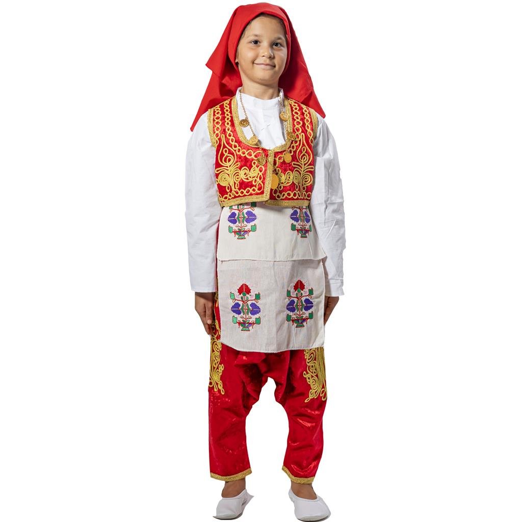 Kırklareli Yöresel Kız Çocuk Kostümü Cepkenli Yöresel Kostümler ve Folklör Kırklareli Yöresel Kız Çocuk Kostümü Cepkenli - KostümPartim®