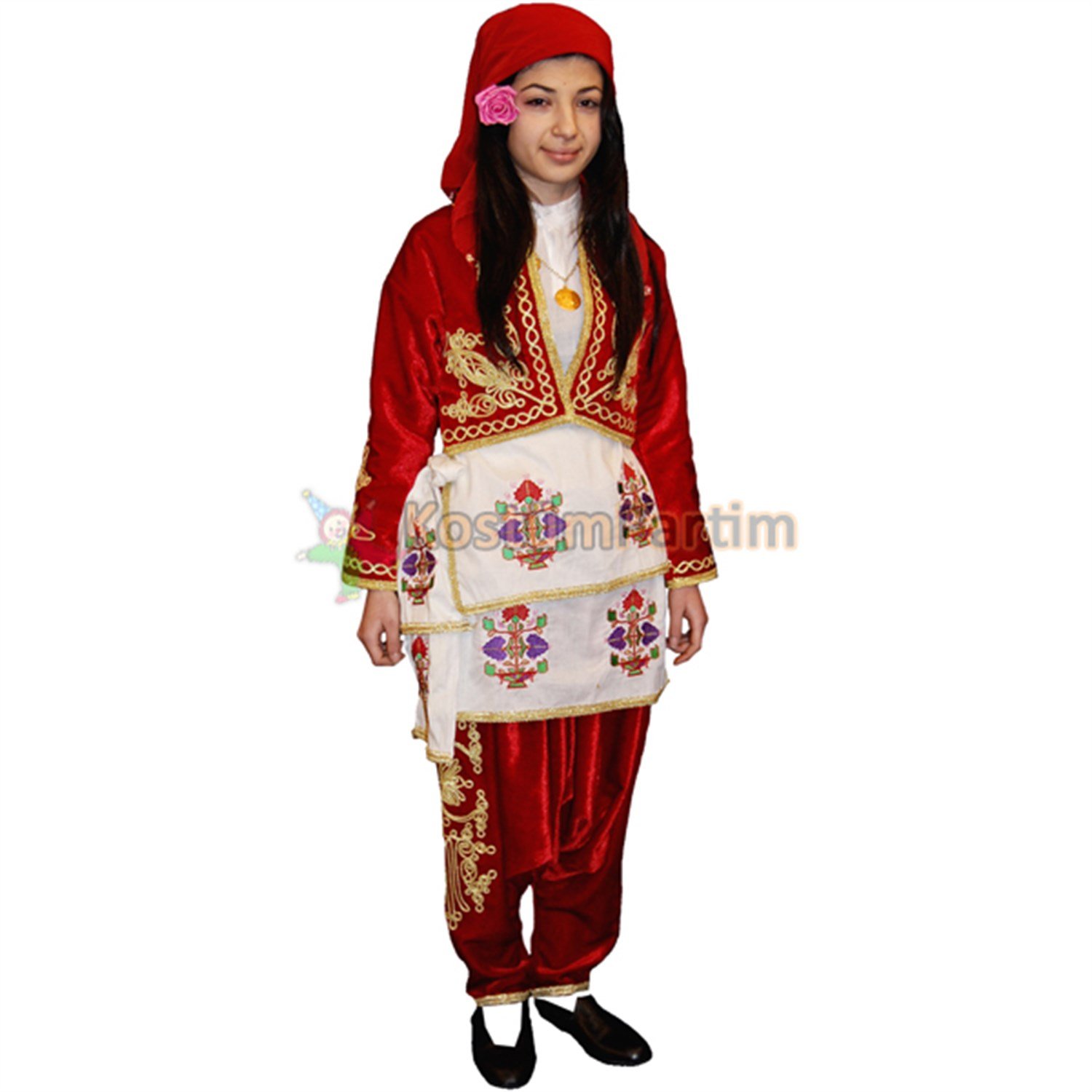 Kırklareli Yöresi Kız Çocuk Kıyafeti CeketliYöresel Kostümler ve Folklör