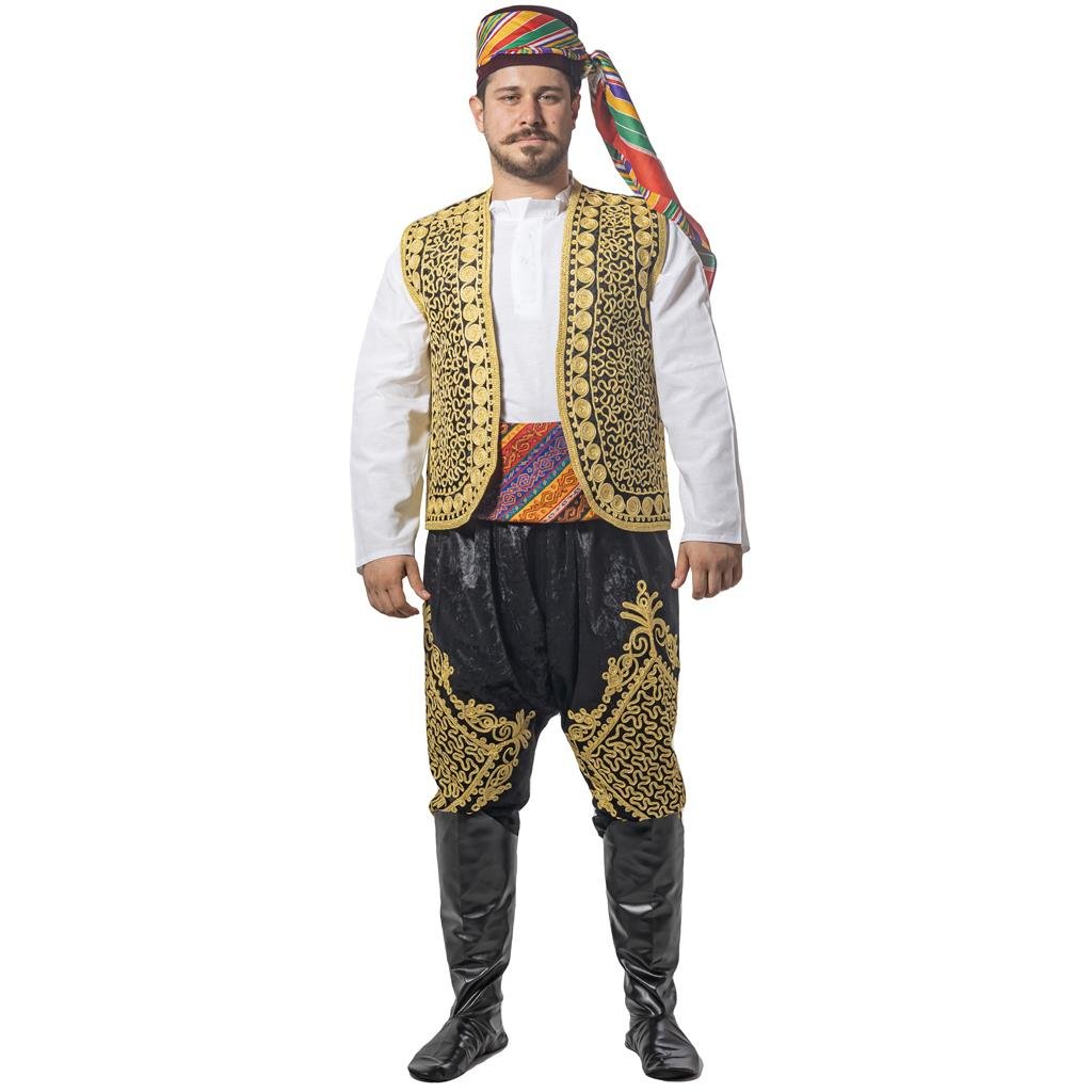 Kırkpınar Ağa Kıyafeti İşlemeli Yetişkin Kostümü Klasik Erkek Kostümleri Kırkpınar Ağa Kıyafeti Yetişkin Kostümü - KostümPartim®