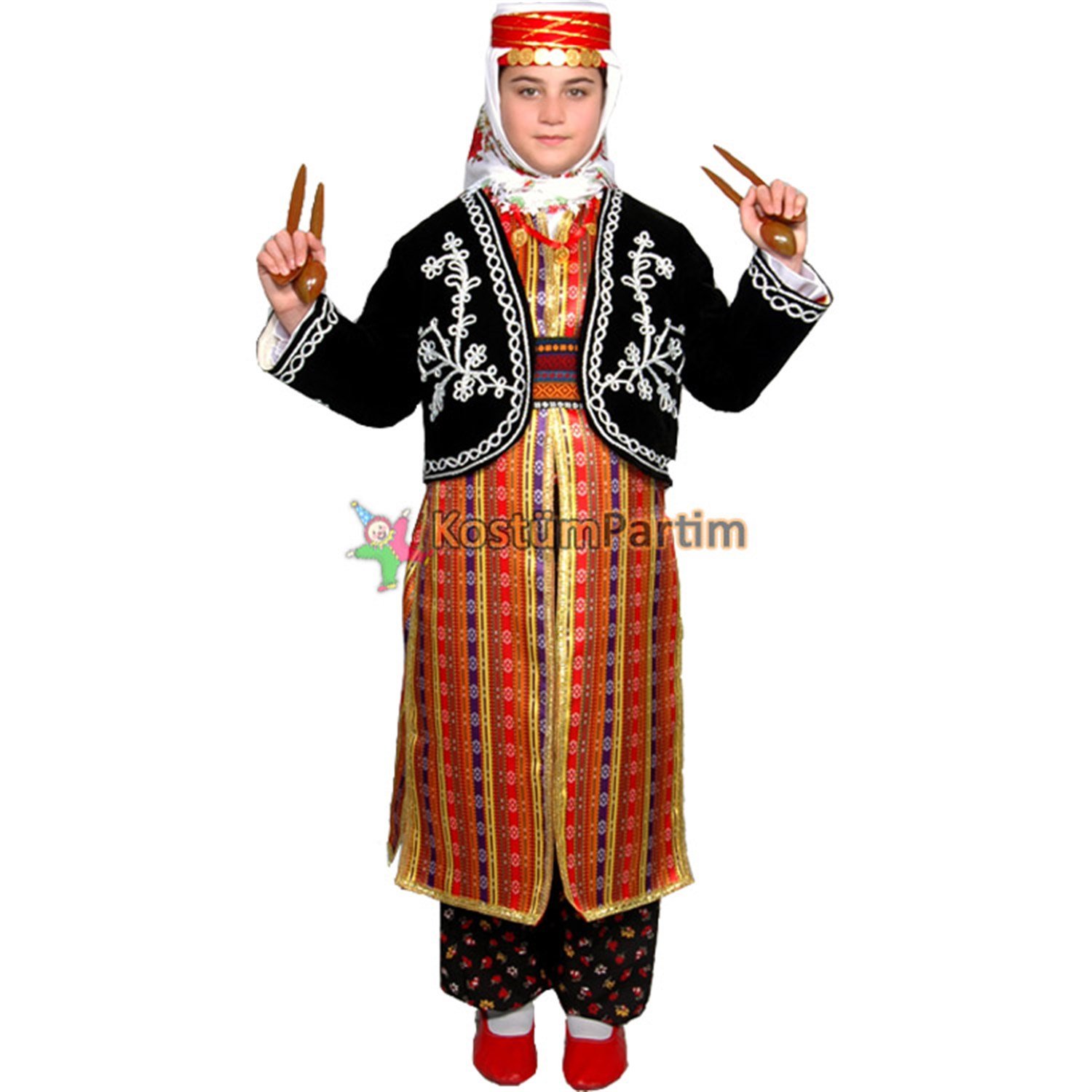 Kırşehir Yöresel Kostümü Kız, Kırşehir Yöresi Çocuk KıyafetiYöresel Kostümler ve FolklörKostümPartim ★ Kırşehir Yöresi Kız Çocuk Kostümü / Yöresel Kıyafetler
