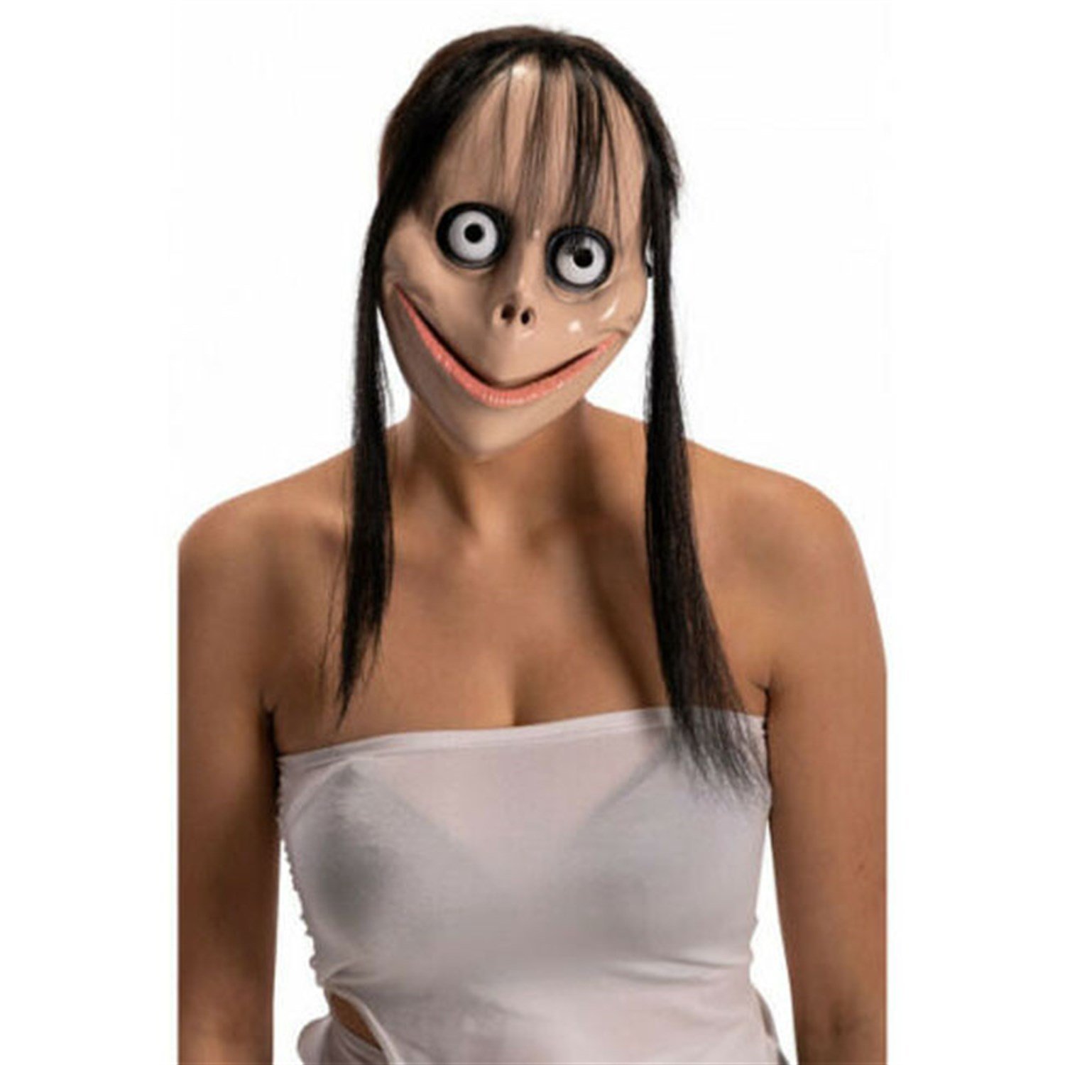 Korkunç Momo MaskesiMaskelerKostümPartim ★ Halloween Momo Maskesi / Halloween Maskeleri