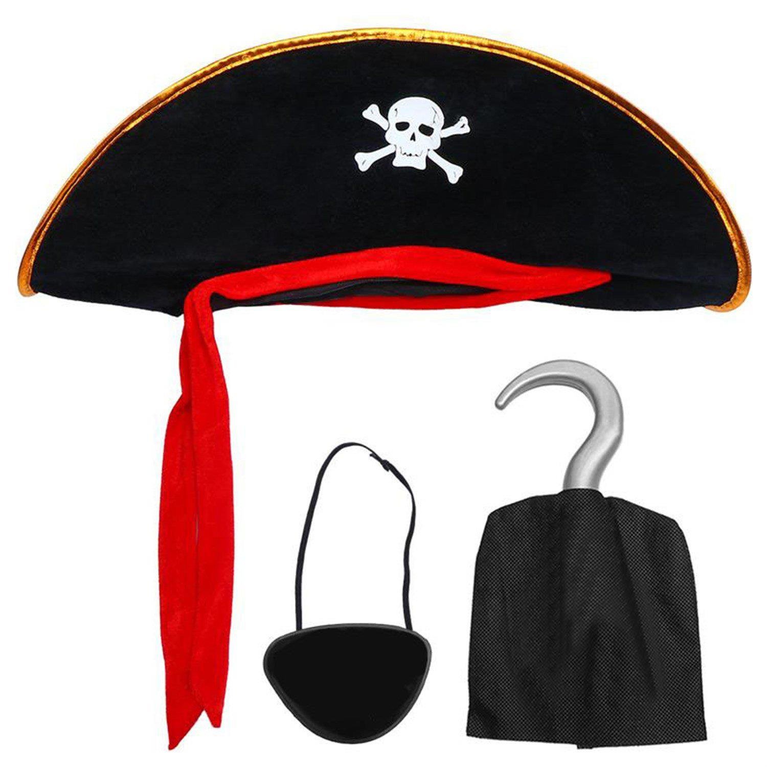 Korsan Şapka Seti Yetişkin Boy Aksesuar Setleri Korsan Şapka Seti Yetişkin Boy - KostümPartim®