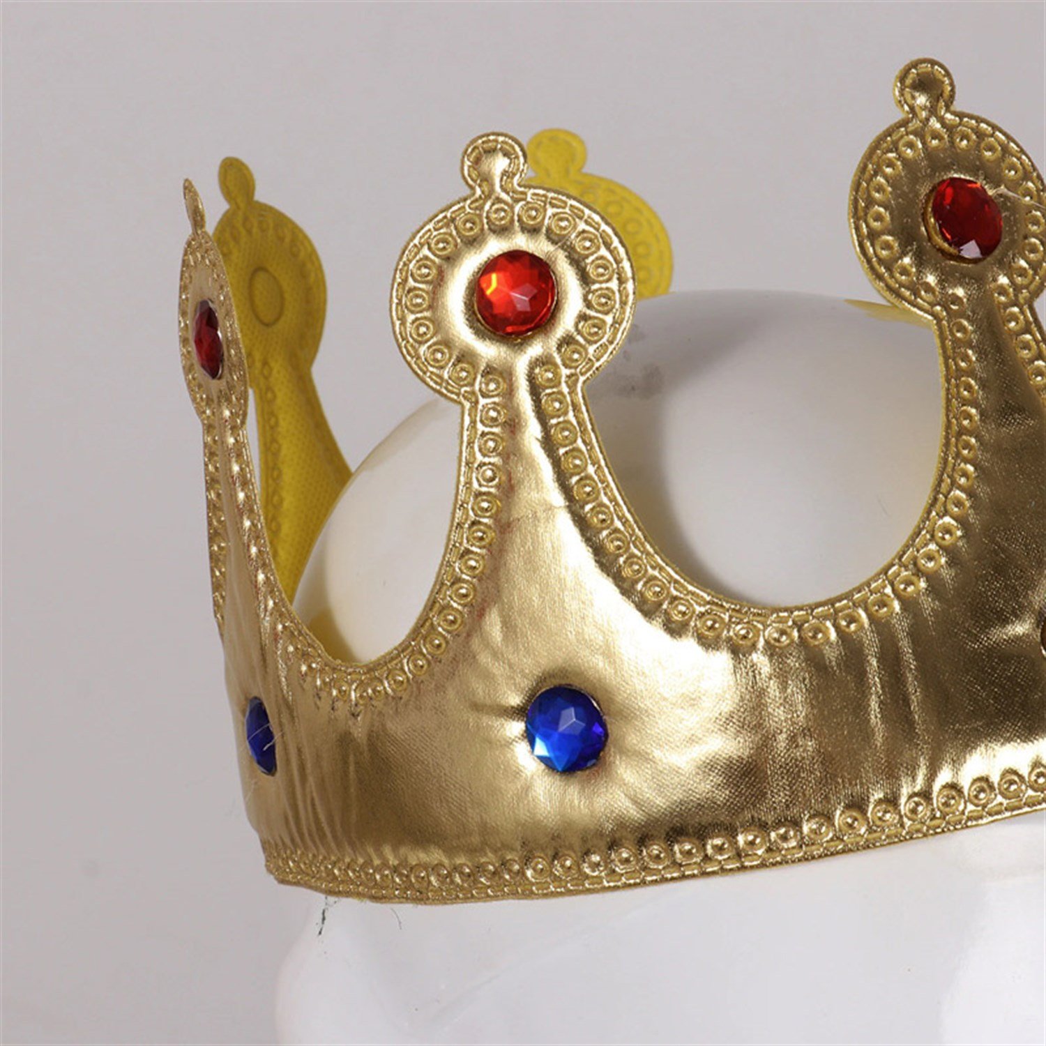 Kral Tacı Altın Renk KumaşŞapkalarKostümPartim ★ Kral Tacı Kumaş Model / Şapkalar