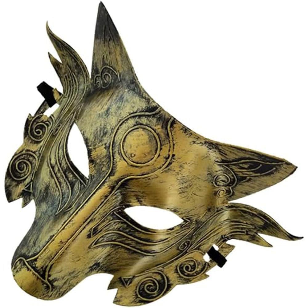 Kurt Kafası Konsey Maskesi Altın Maskeler KostümPartim® Kurt Kafası Konsey Maskesi Altın - Etkileyici ve Şık Bir Aksesuar!