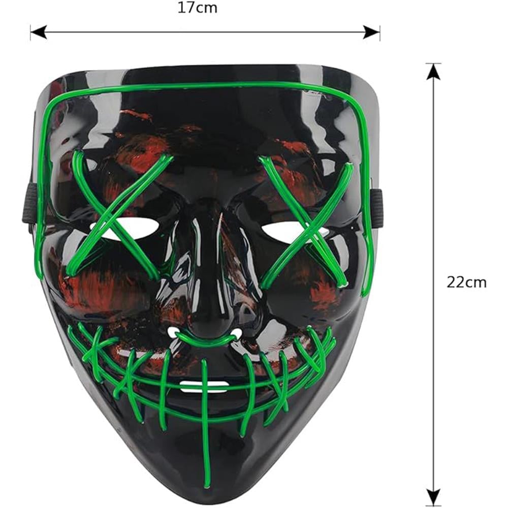 Led Işıklı VFor Vendetta Maske Yeşil Anon Maskesi Maskeler Led Işıklı VFor Vendetta Maske Yeşil Anon Maskesi - KostümPartim®