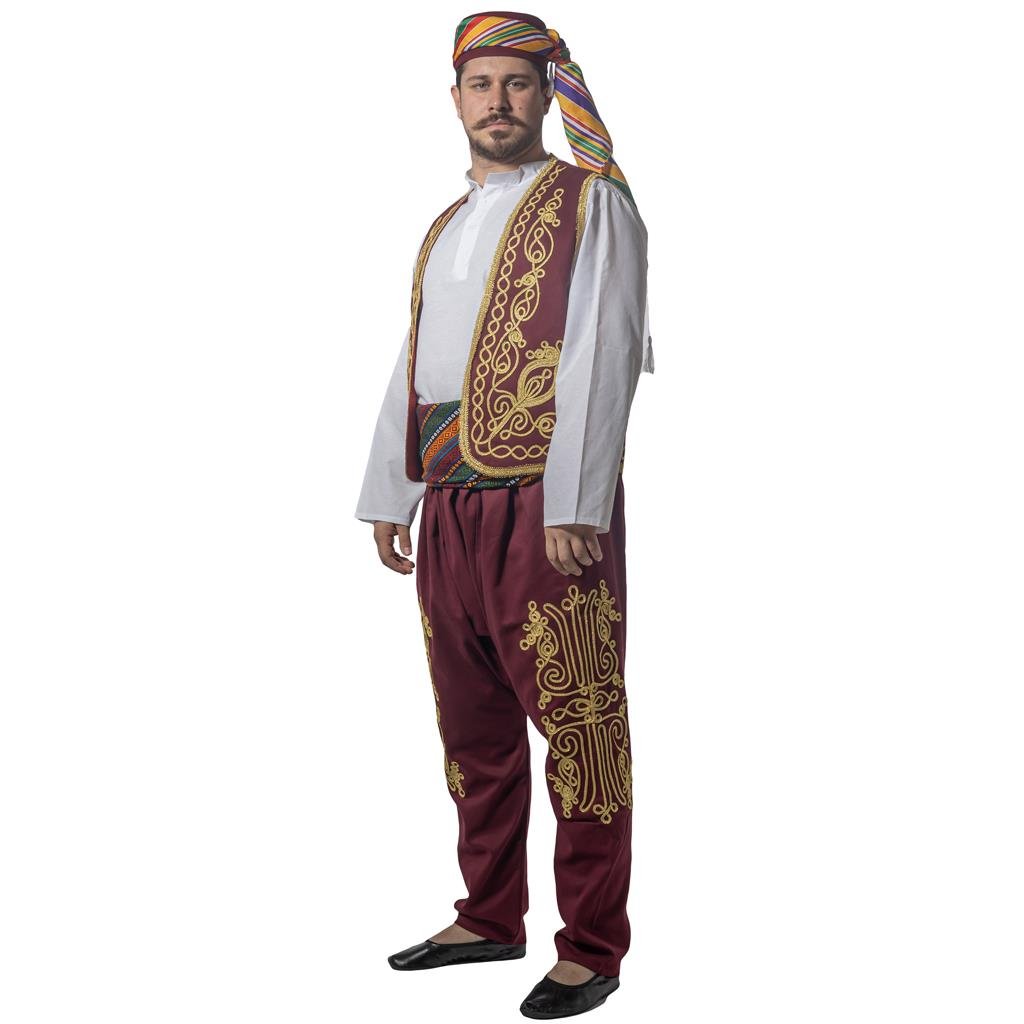 Macuncu Kostümü Yetişkin Ramazan Satıcı Kıyafeti Osmanlı İşlemeli Bordo Şerbetçi Kostümleri Macuncu Kostümü Osmanlı İşlemeli Yetişkin Kıyafeti - KostümPartim®