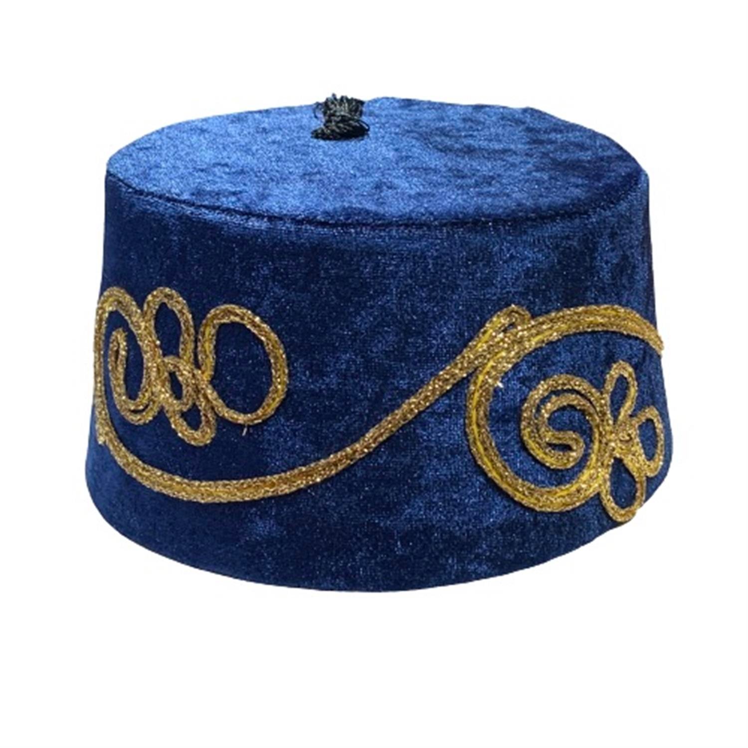 Mavi Fes Osmanlı Motifli Osmanlı Kostümleri Mavi Fes Osmanlı Motifli - KostümPartim®