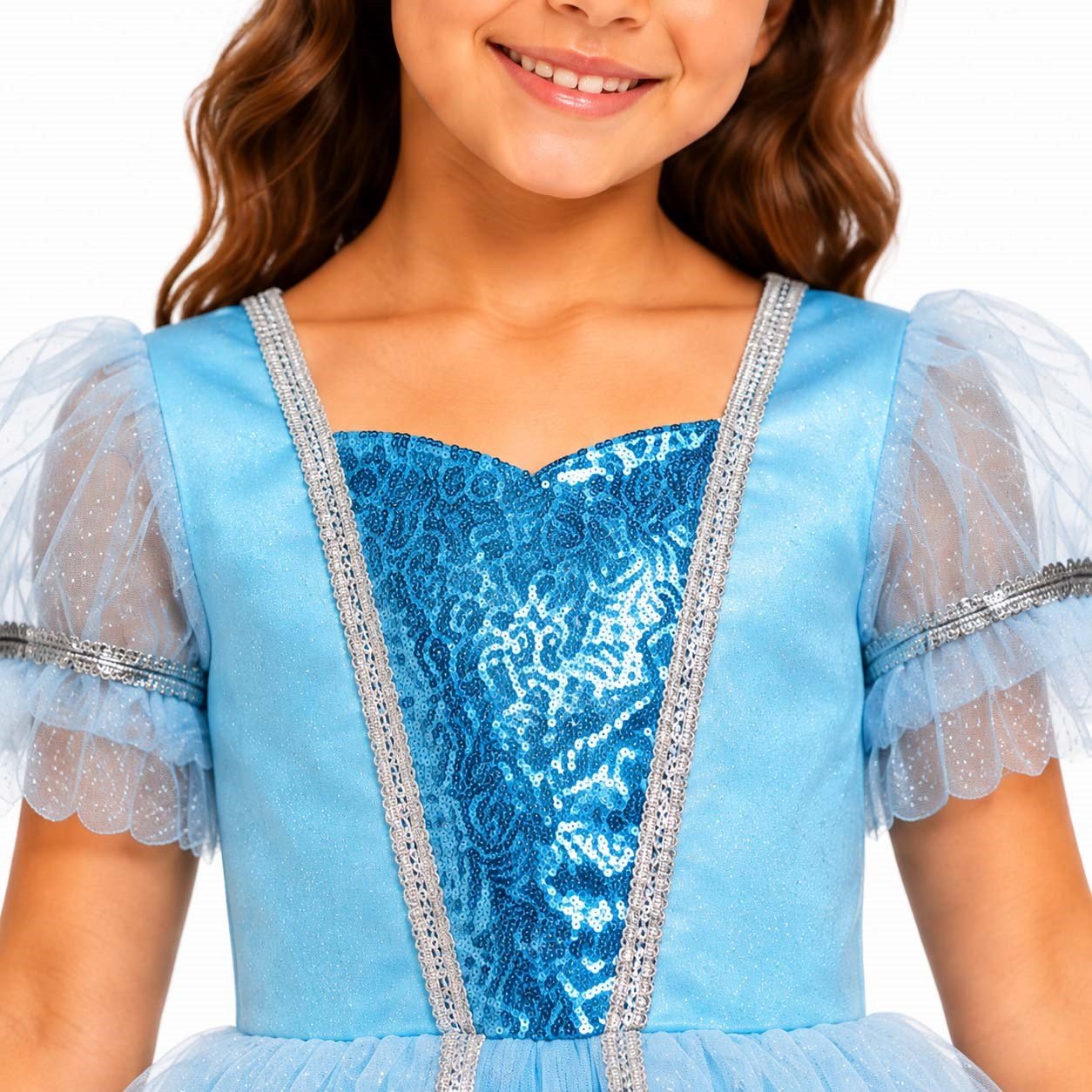 Mavi Prenses Kostümü Cinderella Çocuk Kıyafeti 7-8 Yaş Kız Çocuk Elbisesi Karakter Kostümleri KostümPartim® | Cinderella Sindirella Mavi Prenses Kostümü 7-8 Yaş | Kız Çocuk Elbisesi