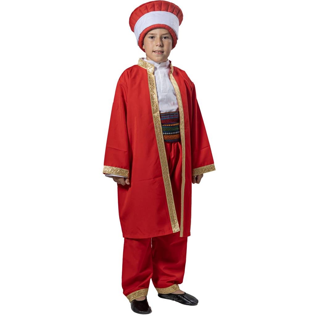 Mehteran Kıyafeti Kırmızı Erkek Çocuk Yöresel Kostümler ve Folklör Mehteran Kıyafeti Kırmızı Erkek Çocuk - KostümPartim®