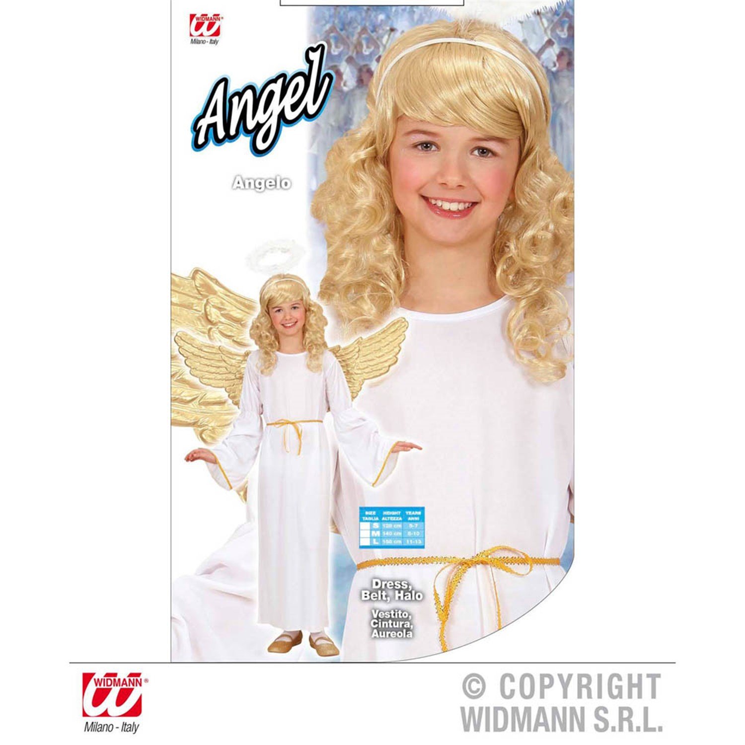 Melek Kostümü Çocuk 8-10Yaş Widmann Yılbaşı Çocuk Kostümleri KostümPartim ★ Melek Kostümü Çocuk / Yılbaşı Kostümleri
