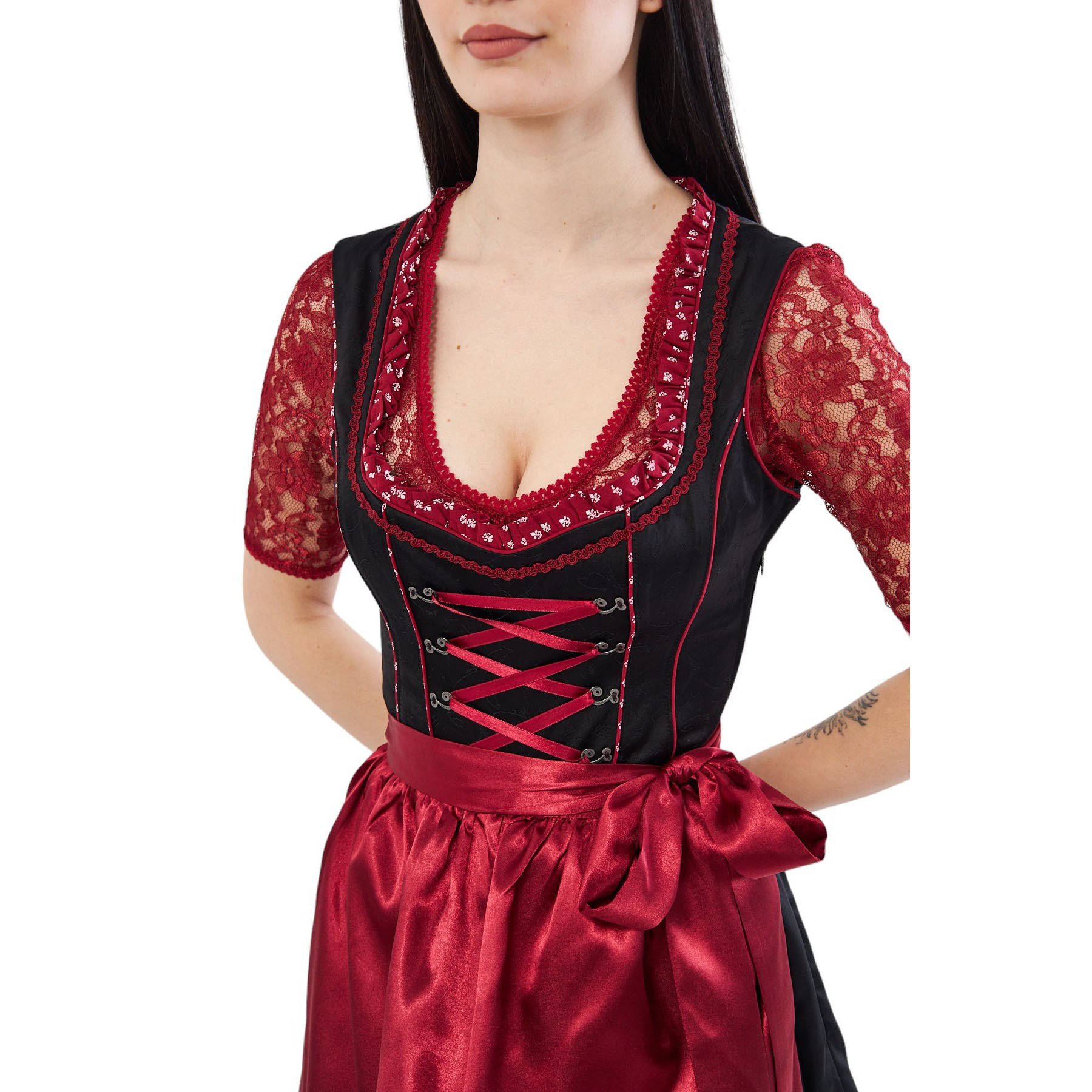 Melli Bordo Siyah Dirndl Elbise Kadın Bavyera Oktoberfest Kıyafeti 011 Kadın Elbiseleri KostümPartim® | Melli Bordo Siyah Dirndl Elbise 011 | Kadın Bavyera Oktoberfest Kostümü | Alman Trachten Kıyafeti