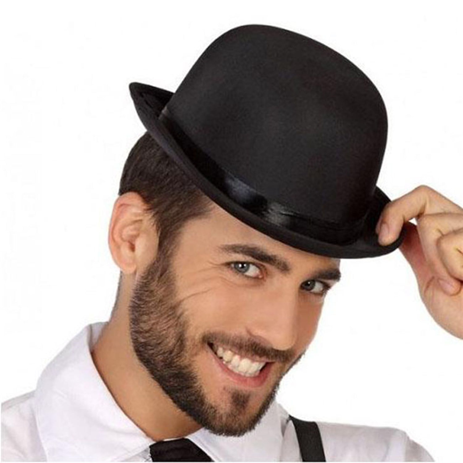 Melon Şapka Saten KaplamaŞapkalarKostümPartim ★ Melon Şapka, Charlie Chaplin Şapkası / Şapkalar
