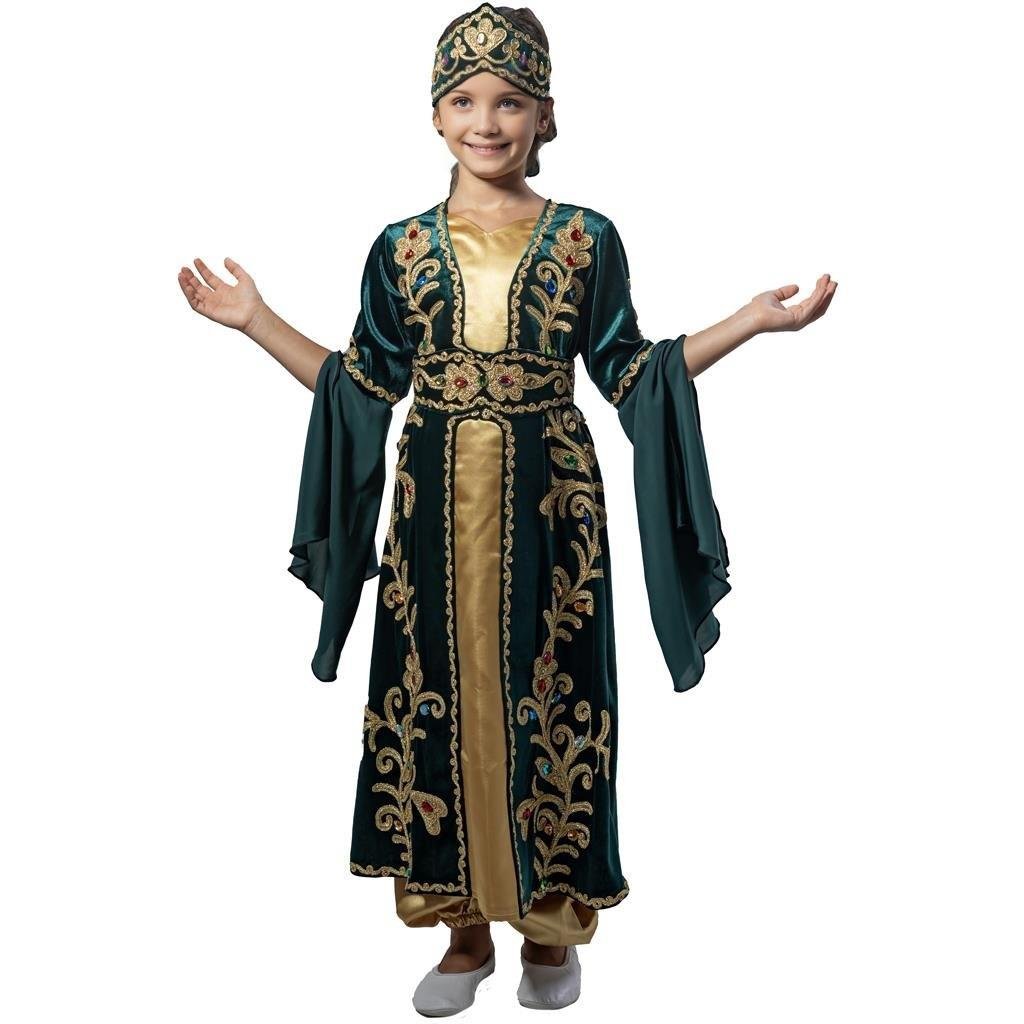 Mihrimah Sultan Kostümü Bindallı Kız Çocuk Kıyafeti Yakut Yeşili Çocuk Kostümleri Mihrimah Sultan Kostümü Kız Çocuk Kıyafeti Yakut Yeşili- KostümPartim®