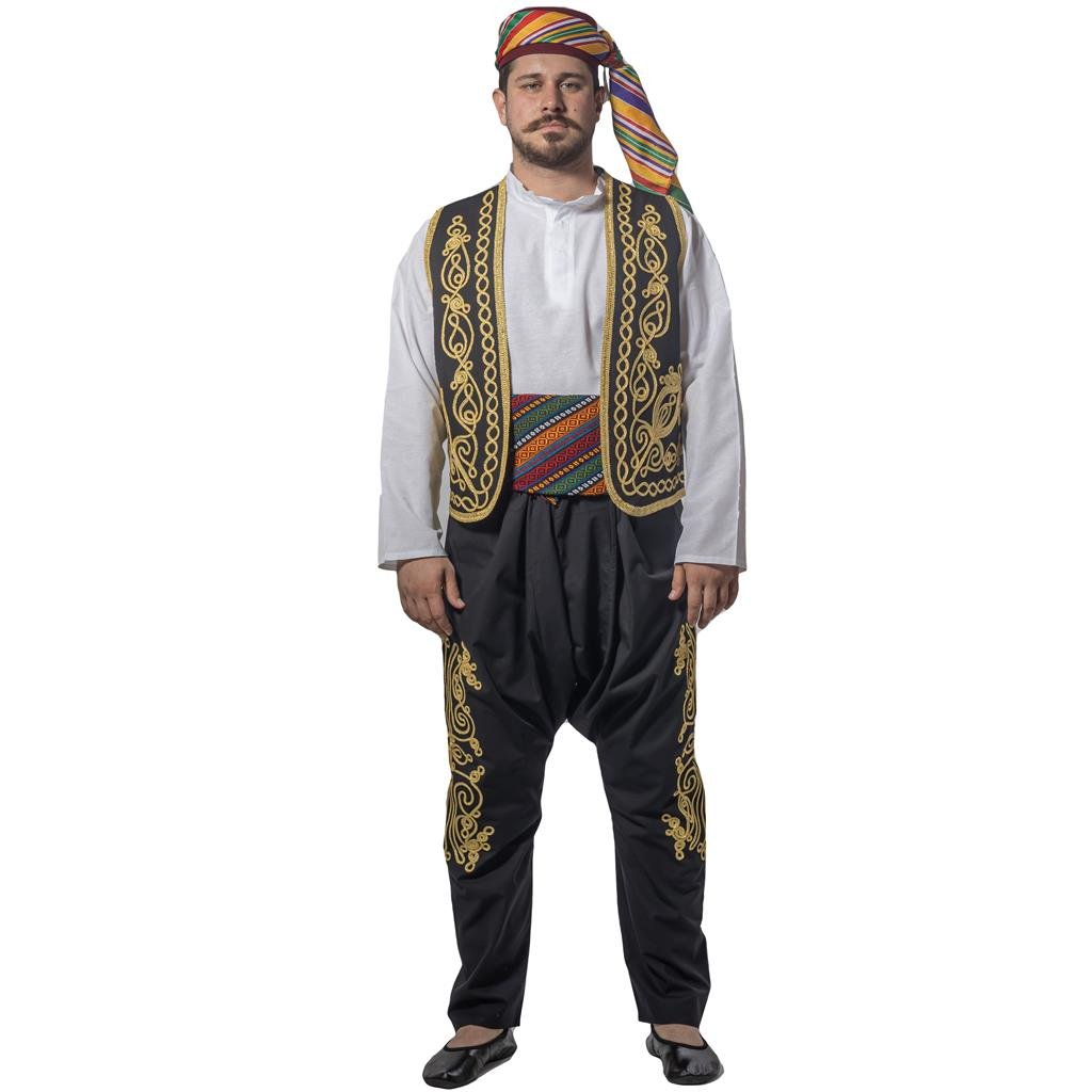 Nargileci Kostümü Yetişkin Ramazan Satıcı Kıyafeti Osmanlı İşlemeli Siyah Şerbetçi Kostümleri Nargileci Kostümü Osmanlı İşlemeli Yetişkin Garson Kıyafetleri - KostümPartim®