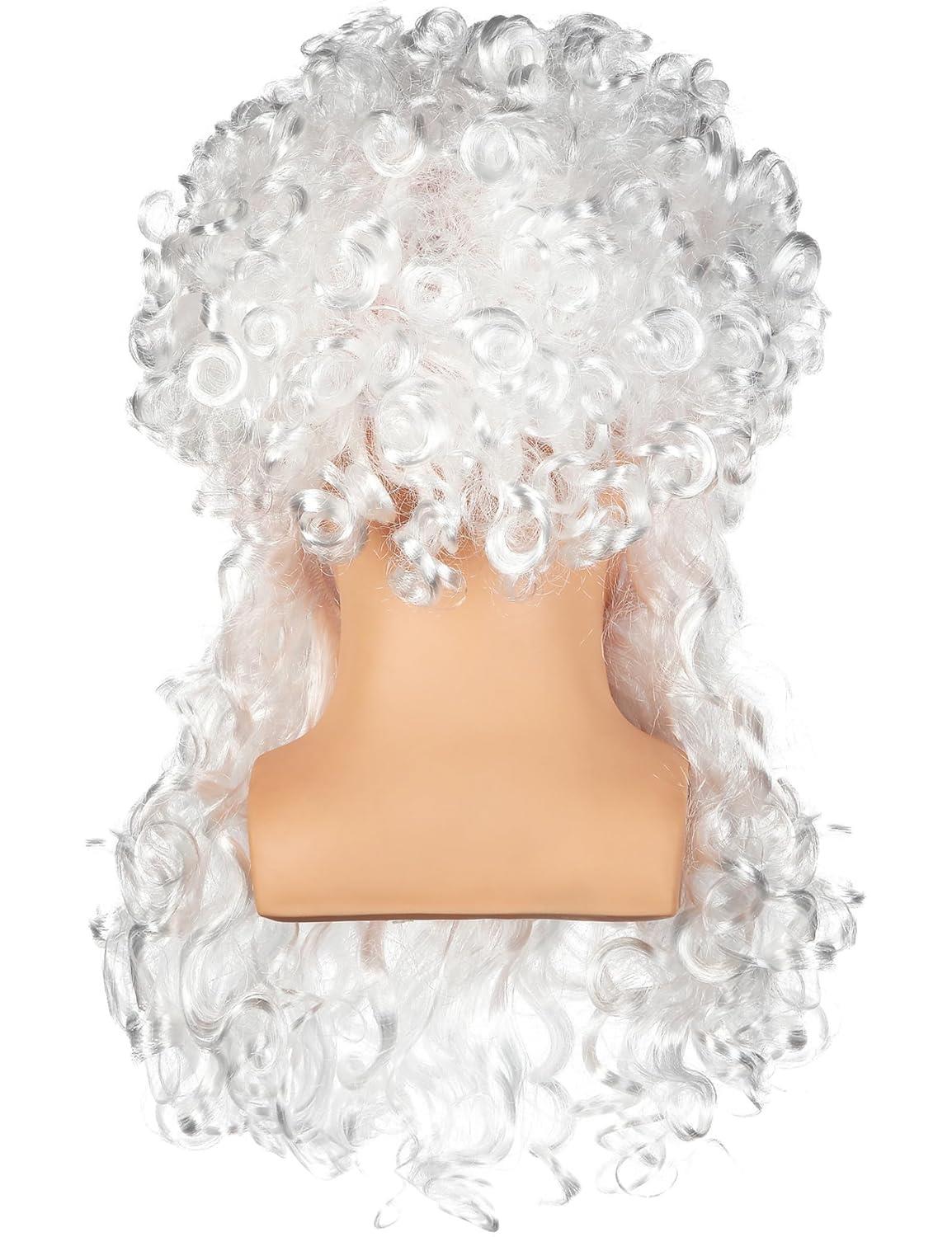 Noel Baba Peruk Kıvırcık Kabarık Model Noel Baba Aksesuarları Noel Baba Peruk Kıvırcık Kabarık Model - KostümPartim®