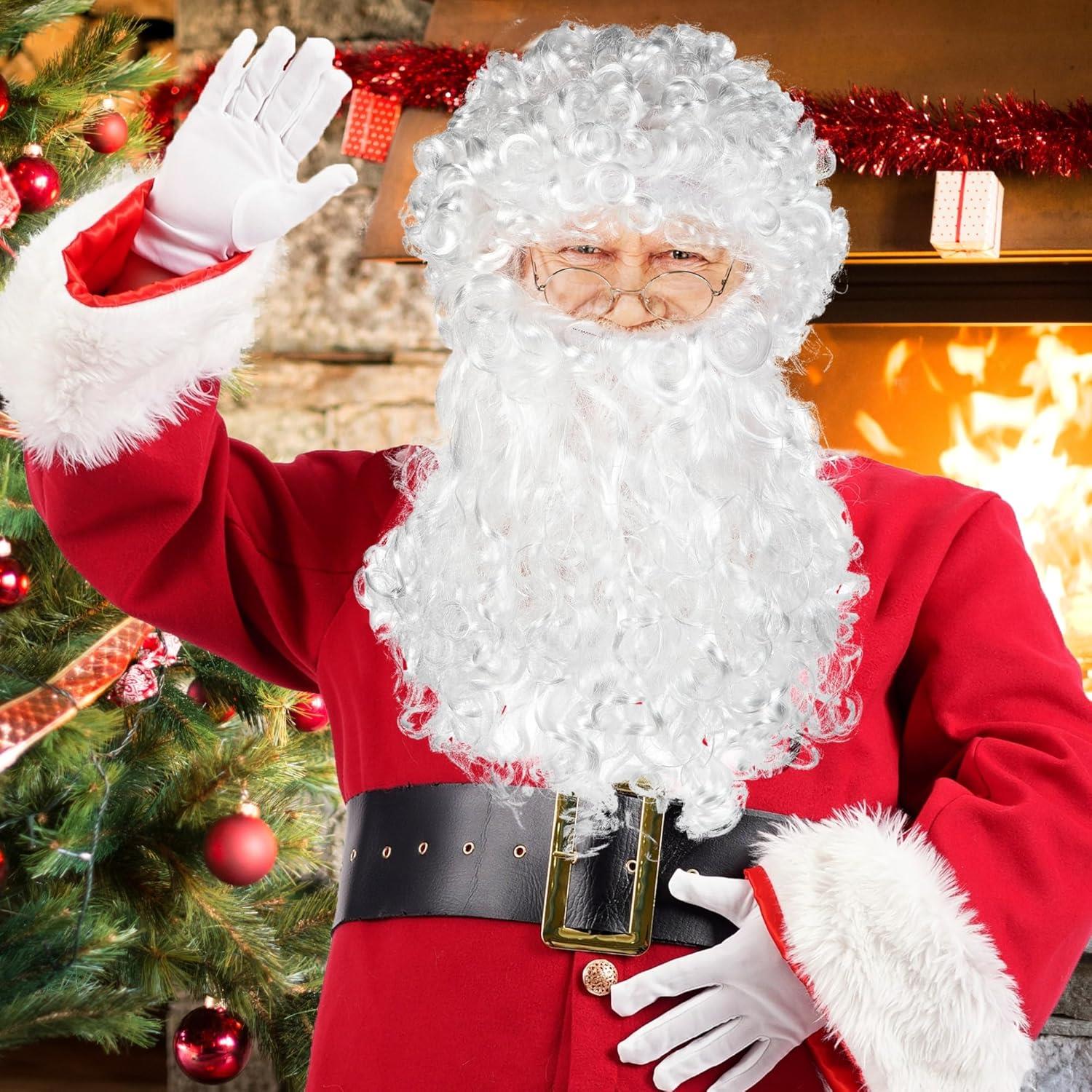 Noel Baba Peruk Kıvırcık Kabarık Model Noel Baba Aksesuarları Noel Baba Peruk Kıvırcık Kabarık Model - KostümPartim®