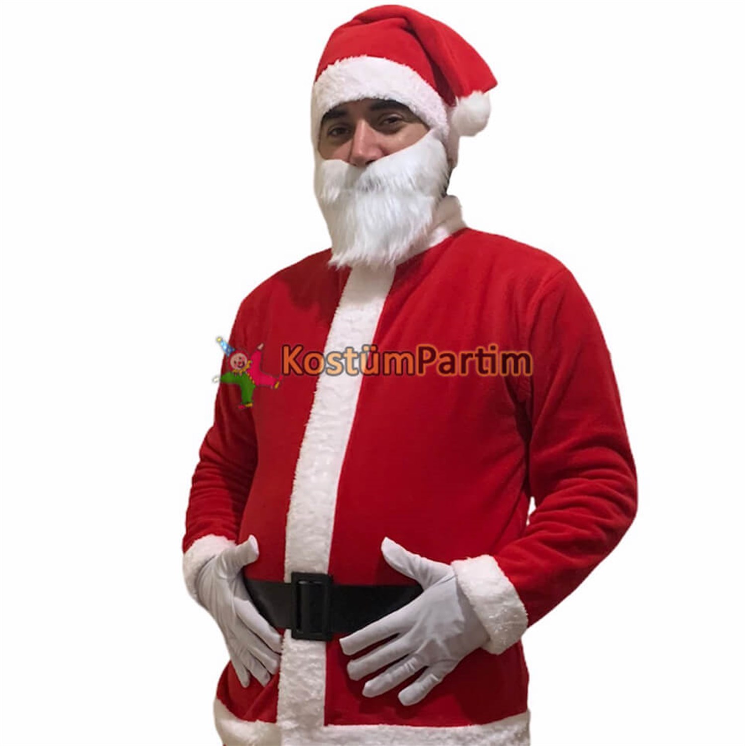 Noel Baba Sakalı ve Şapkası SetYılbaşı Partisi AksesuarlarıKostümPartim ★ Noel Baba Sakal ve Şapka Seti Yetişkin / Yılbaşı Partisi Aksesuarları