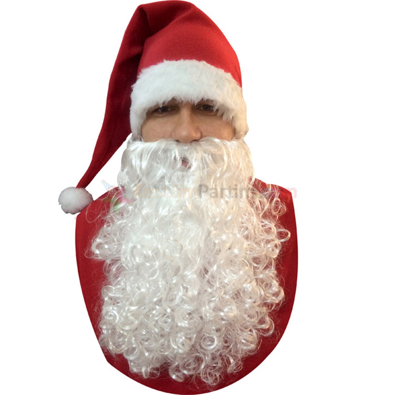 Noel Baba Sakalı Yarı Profesyonel 45cm.Yılbaşı Partisi Aksesuarları