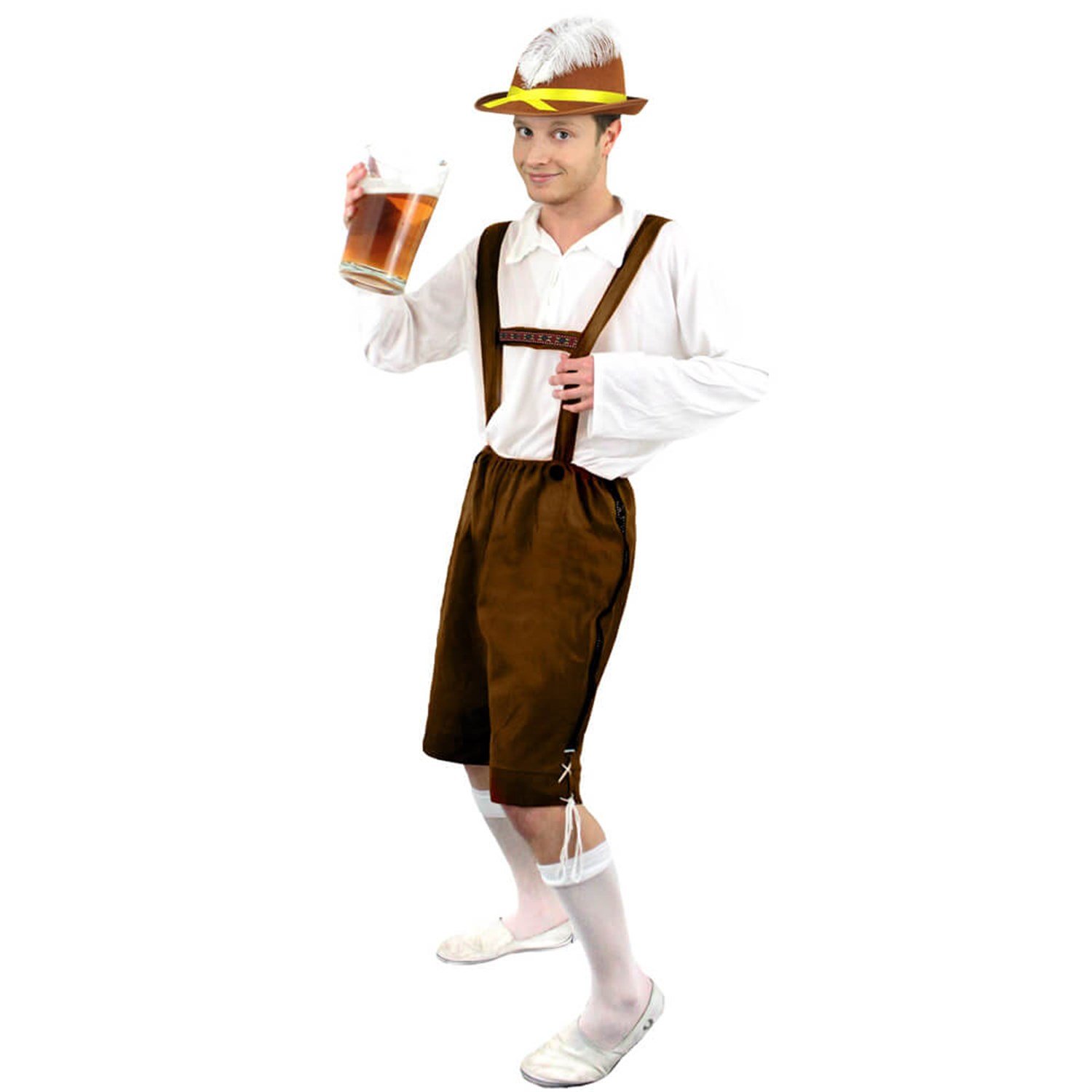 Oktoberfest Kostümü Alman Erkek Kıyafeti KahveYetişkin Erkek KostümleriKostümPartim ★ Oktoberfest Kıyafeti Alman Erkek Kostümü / Yetişkin Erkek Kostümleri