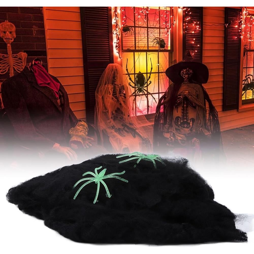 Örümcek Ağı Dekor Süs Siyah (Yumuşak Model) Halloween Dekorasyon Halloween Dekorasyon Örümcek Ağı Siyah- KostümPartim®