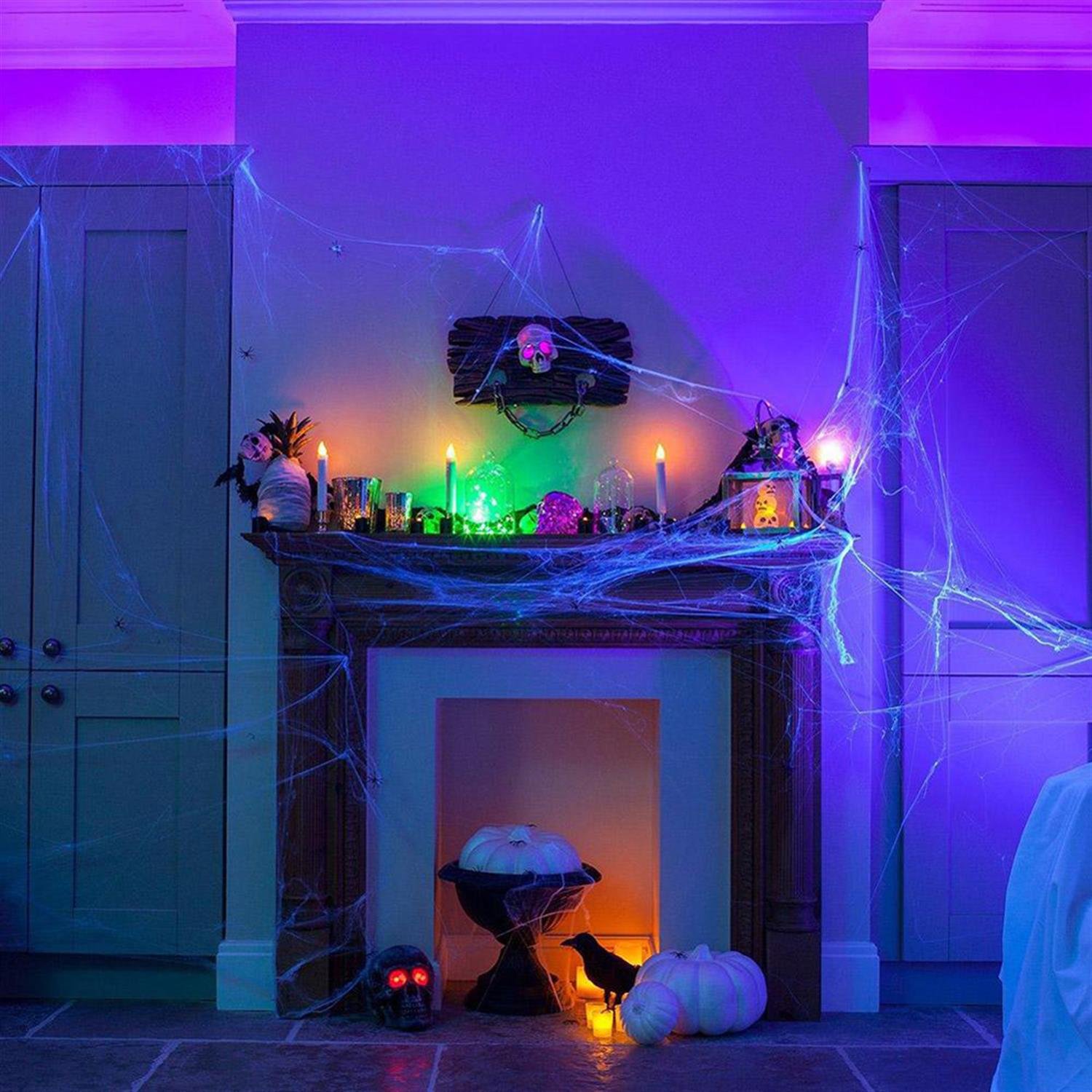 Örümcek Ağı Dekor Süs (Yumuşak Model) Hallooween Aksesuarları Halloween Dekorasyon Örümcek Ağı Beyaz - KostümPartim®