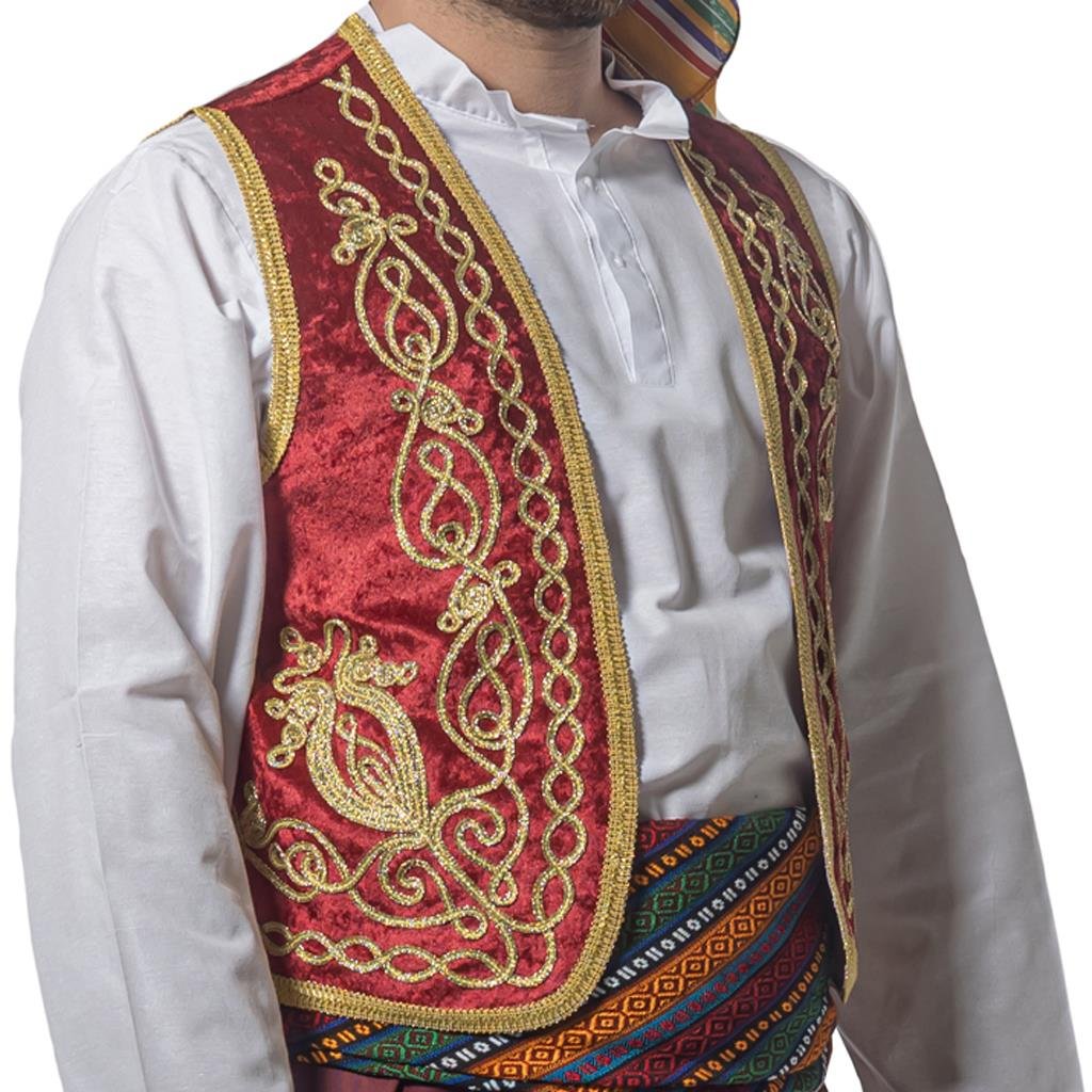 Osmanlı İşlemeli Yelek Bordo Yetişkin Macuncu Yeleği Ramazan Kostümleri Osmanlı İşlemeli Yelek Bordo Yetişkin Macuncu Yeleği - KostümPartim®