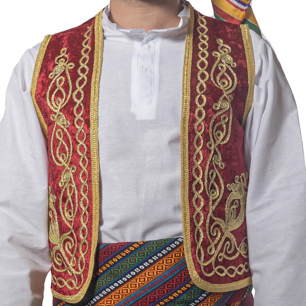 Osmanlı İşlemeli Yelek Bordo Yetişkin Macuncu Yeleği Ramazan Kostümleri Osmanlı İşlemeli Yelek Bordo Yetişkin Macuncu Yeleği - KostümPartim®