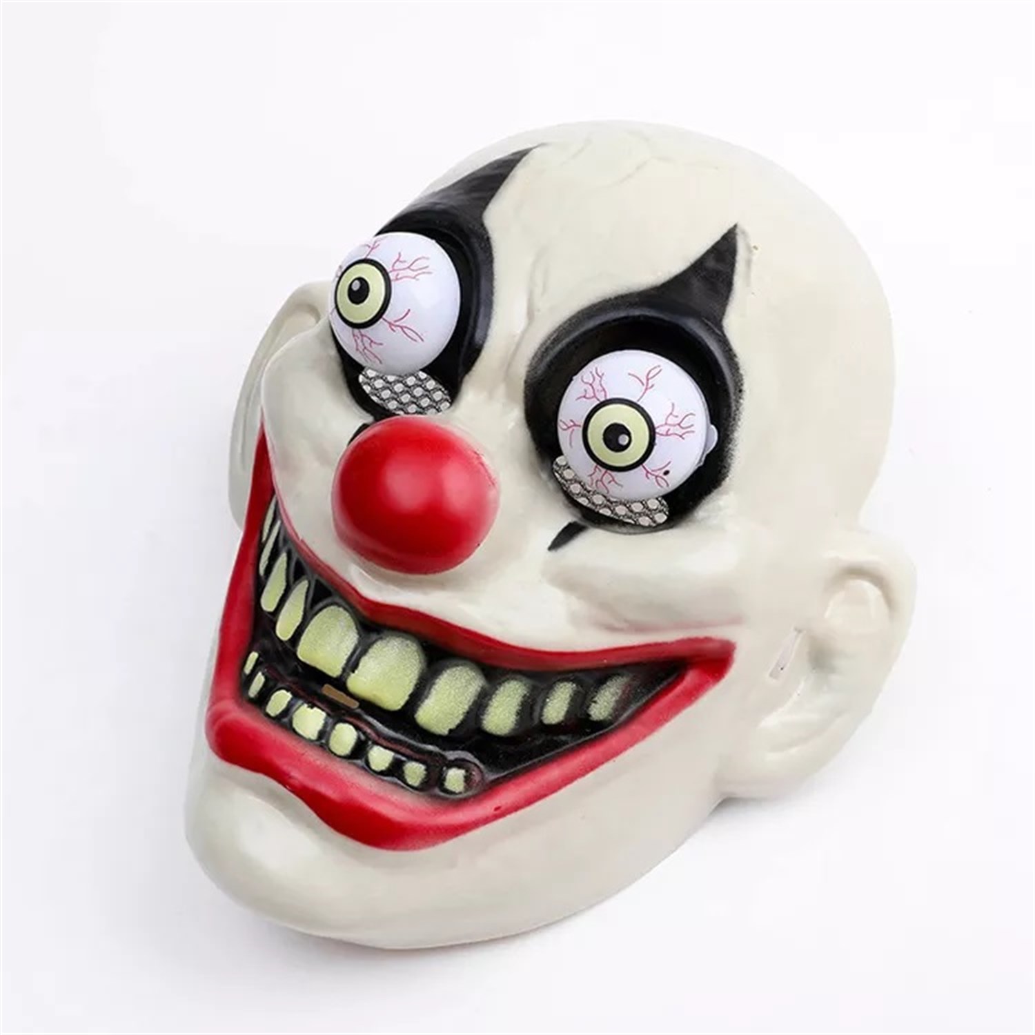 Oynar Gözlü Halloween Palyaço MaskesiMaskelerKostümPartim ★ Oynar Gözlü Palyaço Maskesi / Halloween Maskeleri