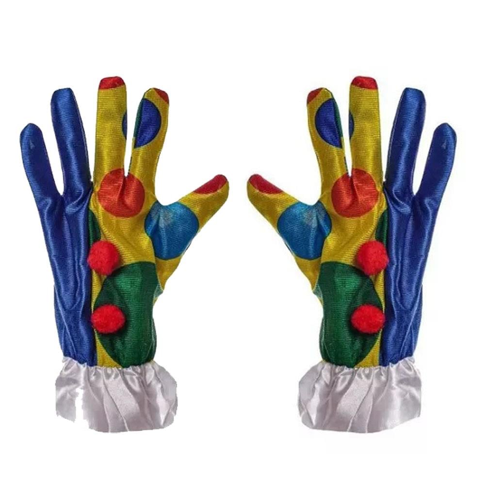 Palyaço Eldiveni Karışık Renk Puanlı Kumaş Yetişkin Palyaço Aksesuarları KostümPartim® Palyaço Eldiveni - Karışık Renk Puanlı Kumaş ile Eğlenceli Anlar Yaşayın!