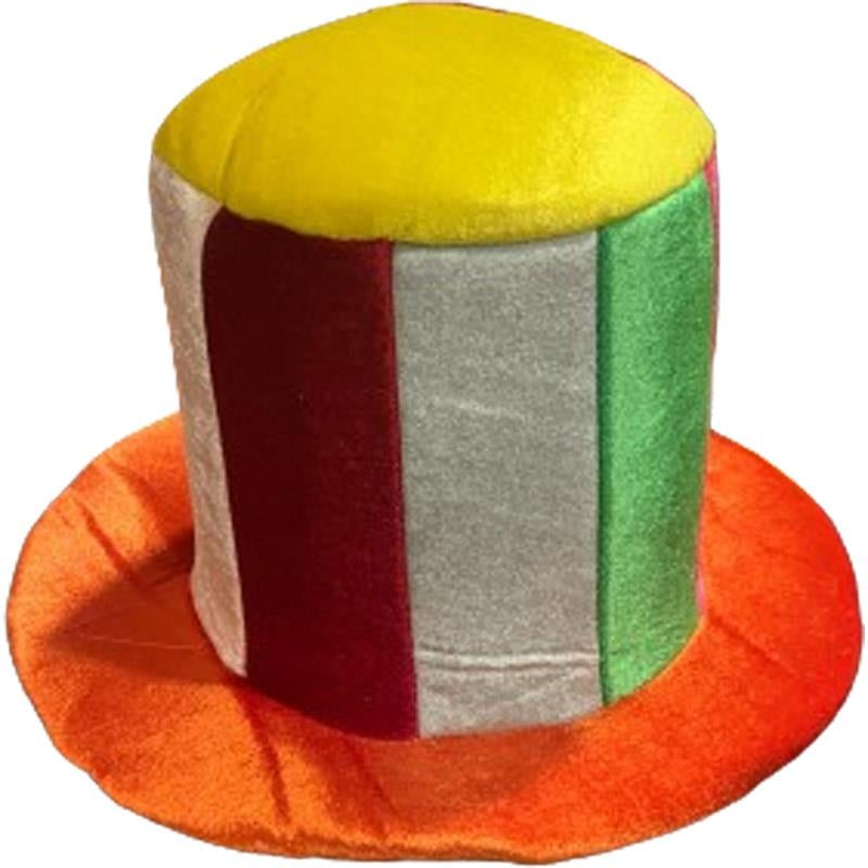 Palyaço Şapkası, Kumaş Melon Karışık Renk Şapka Palyaço Aksesuarları Palyaço Şapkası Kumaş Melon Karışık Renk - KostümPartim®